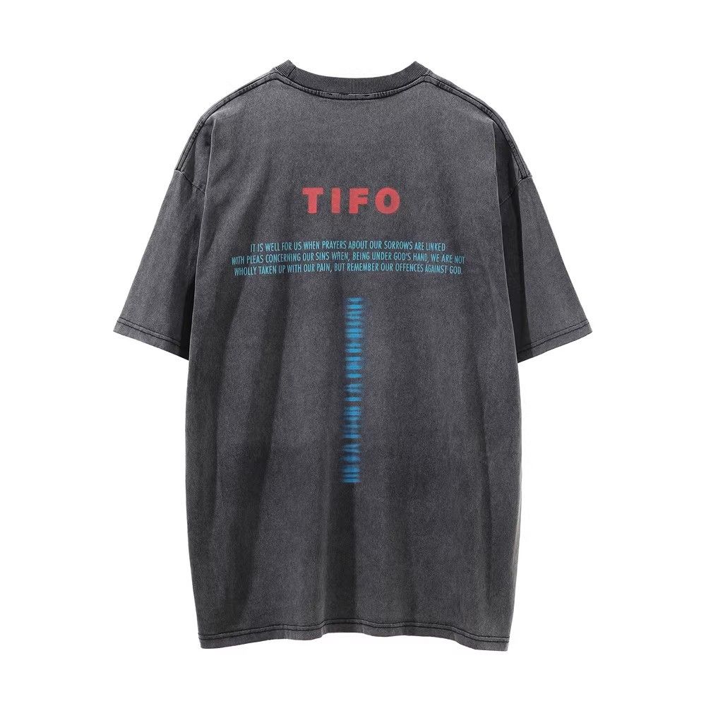 Japanese Brand × Vintage Men's washed distressed round neck silhouette print tee Size US L / EU 52-54 / 3 - 3 Thumbnail