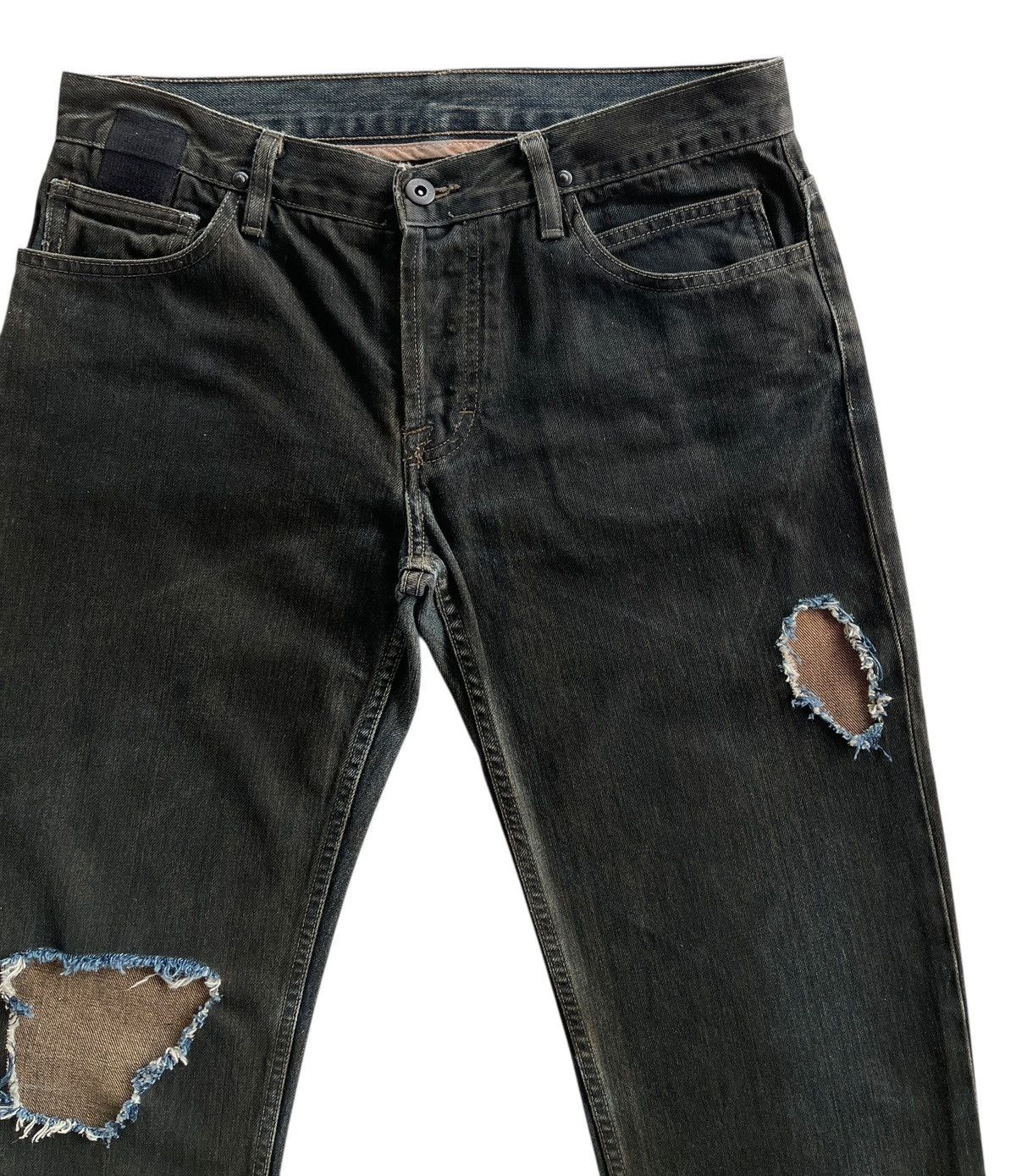 Rick Owens SLAB WFO2010 Distressed Waxed Denim Size US 31 - 5 Thumbnail