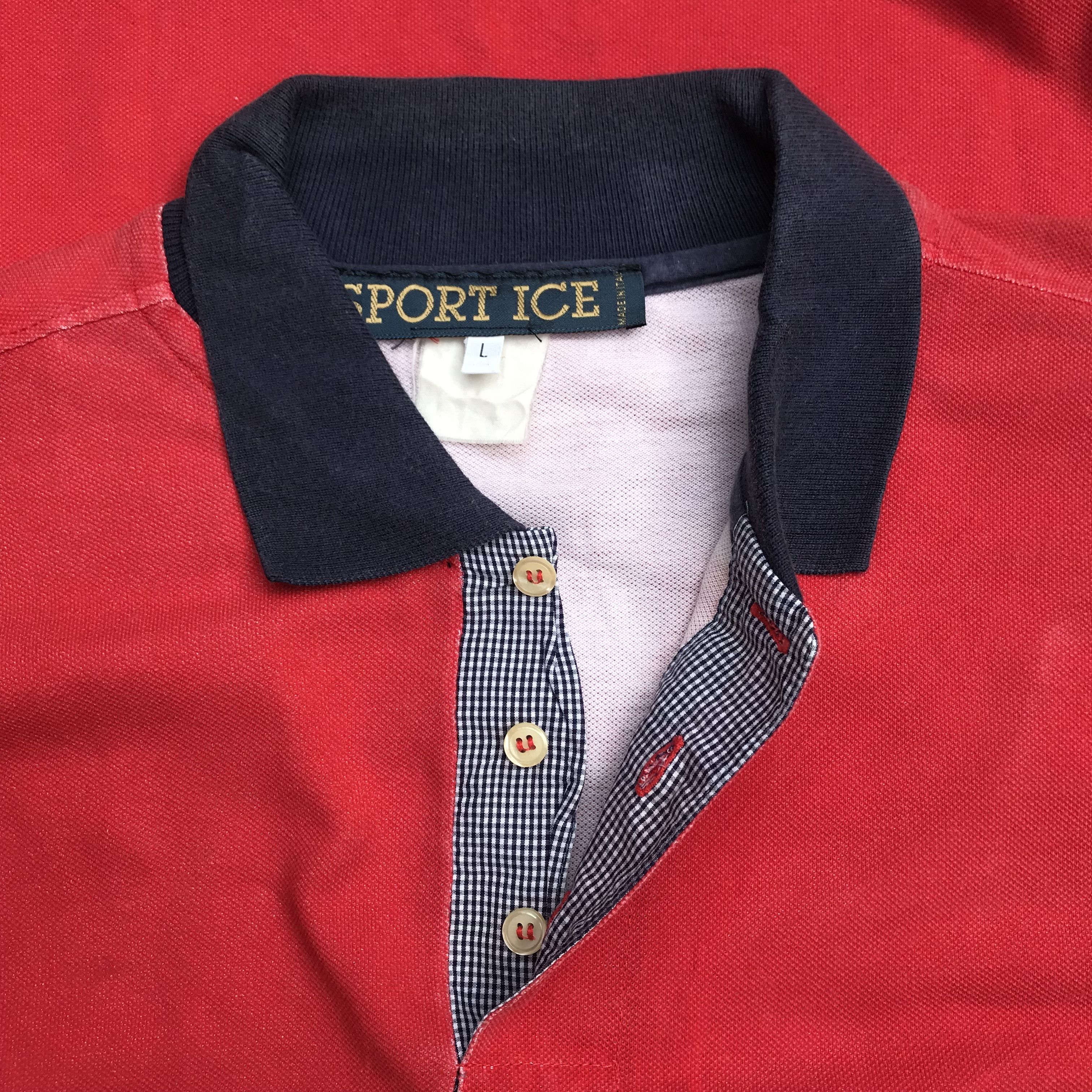 Iceberg × Vintage Vintage Sport Ice Italy Iceberg history Polo Shirt Red Navy Size US XL / EU 56 / 4 - 4 Thumbnail