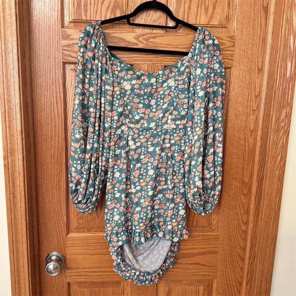 PrettyLittleThing PrettyLittleThing Mini Dress Womens Size 6 Small Green Dits Size M / US 6-8 / IT 42-44 - 3 Thumbnail