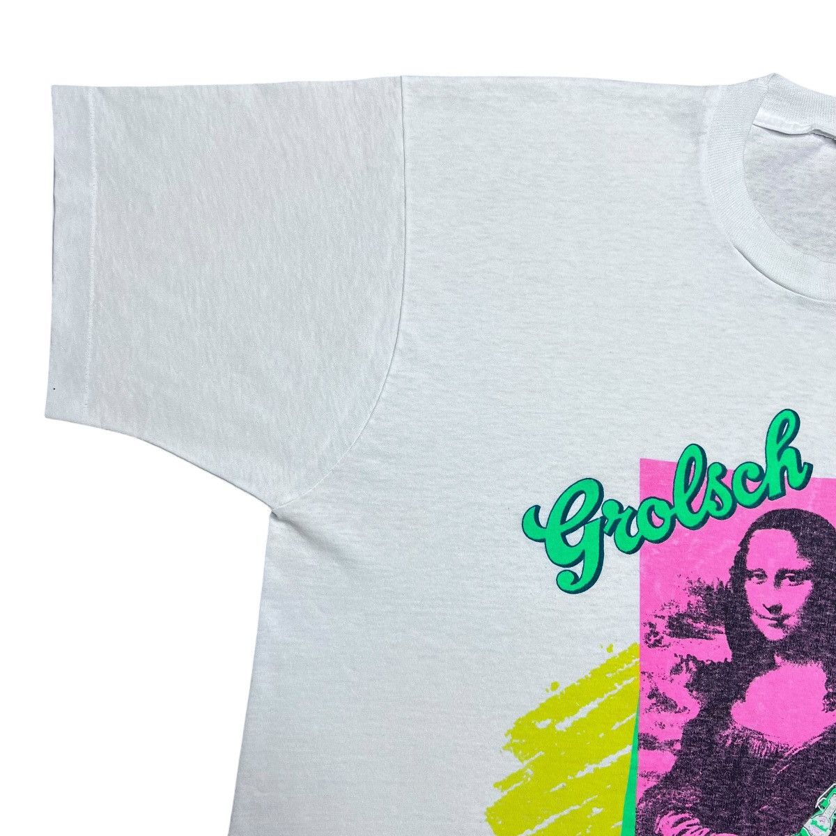 Other Vintage 1990s Grolsch Beer Company Mona Lisa Art T-Shirt Size US XL / EU 56 / 4 - 8 Thumbnail