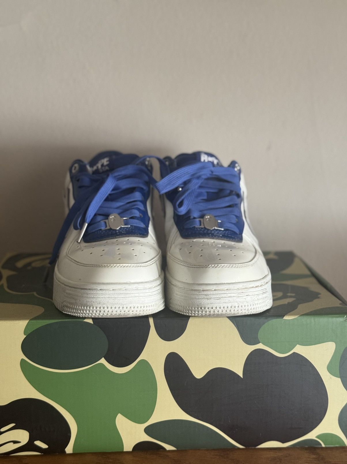 Bape Bapesta #8 M1 'White Navy' Size US 11 / EU 44 - 2 Thumbnail