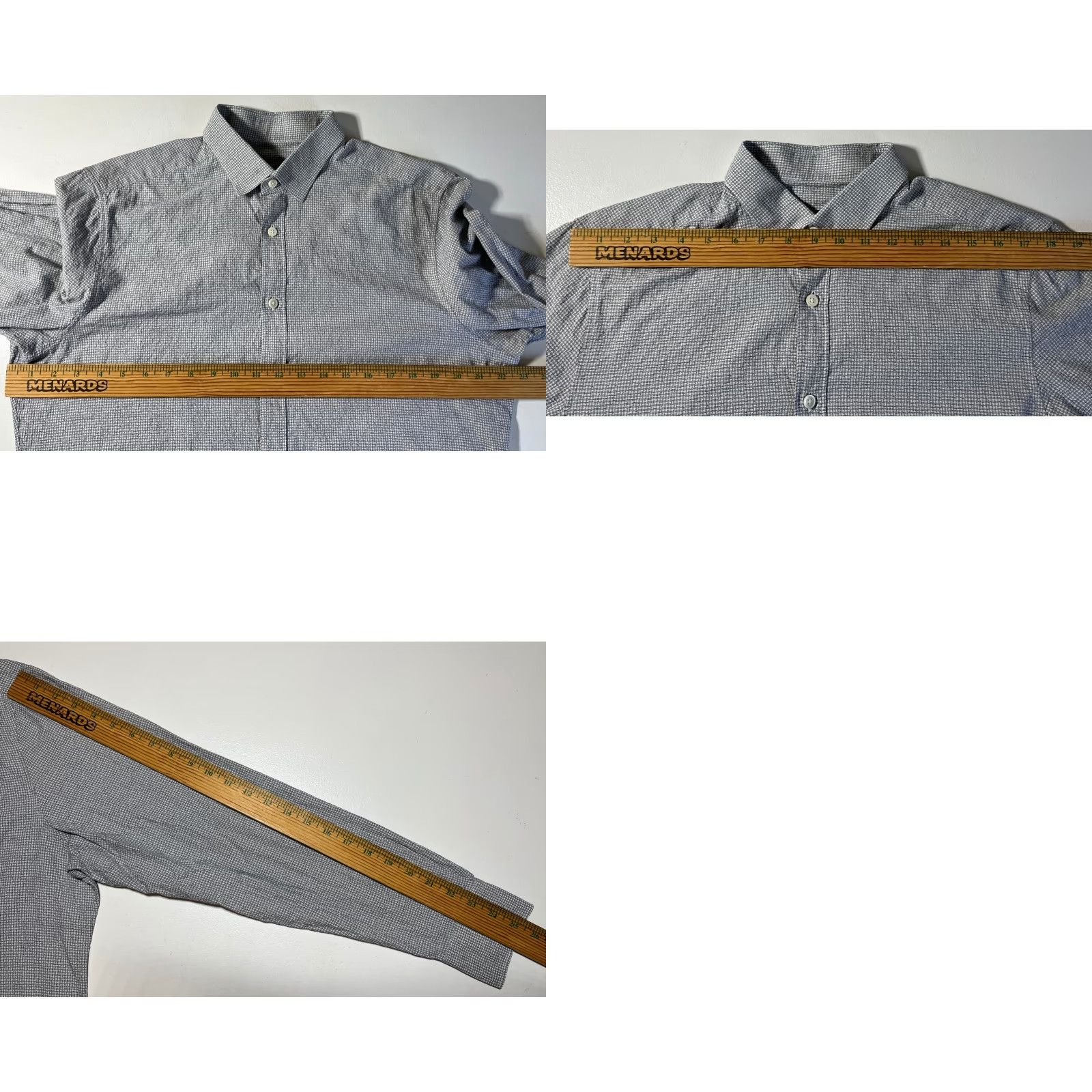 Ermenegildo Zegna VINTAGE Ermenegildo Zegna Silver Line Button-Up Shirt Abstract Diamond Pattern 43/17 Gray White Men's Shirt Mens Button-Up Size US XL / EU 56 / 4 - 9 Thumbnail