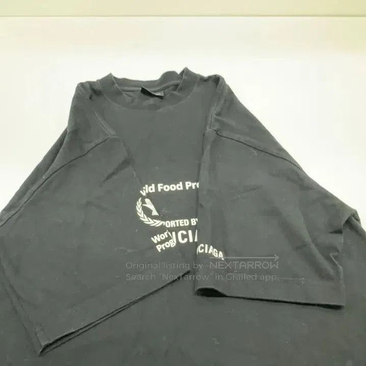 Balenciaga Balenciaga x WFP Black Logo T. Size US XXS / EU 40 - 2 Thumbnail