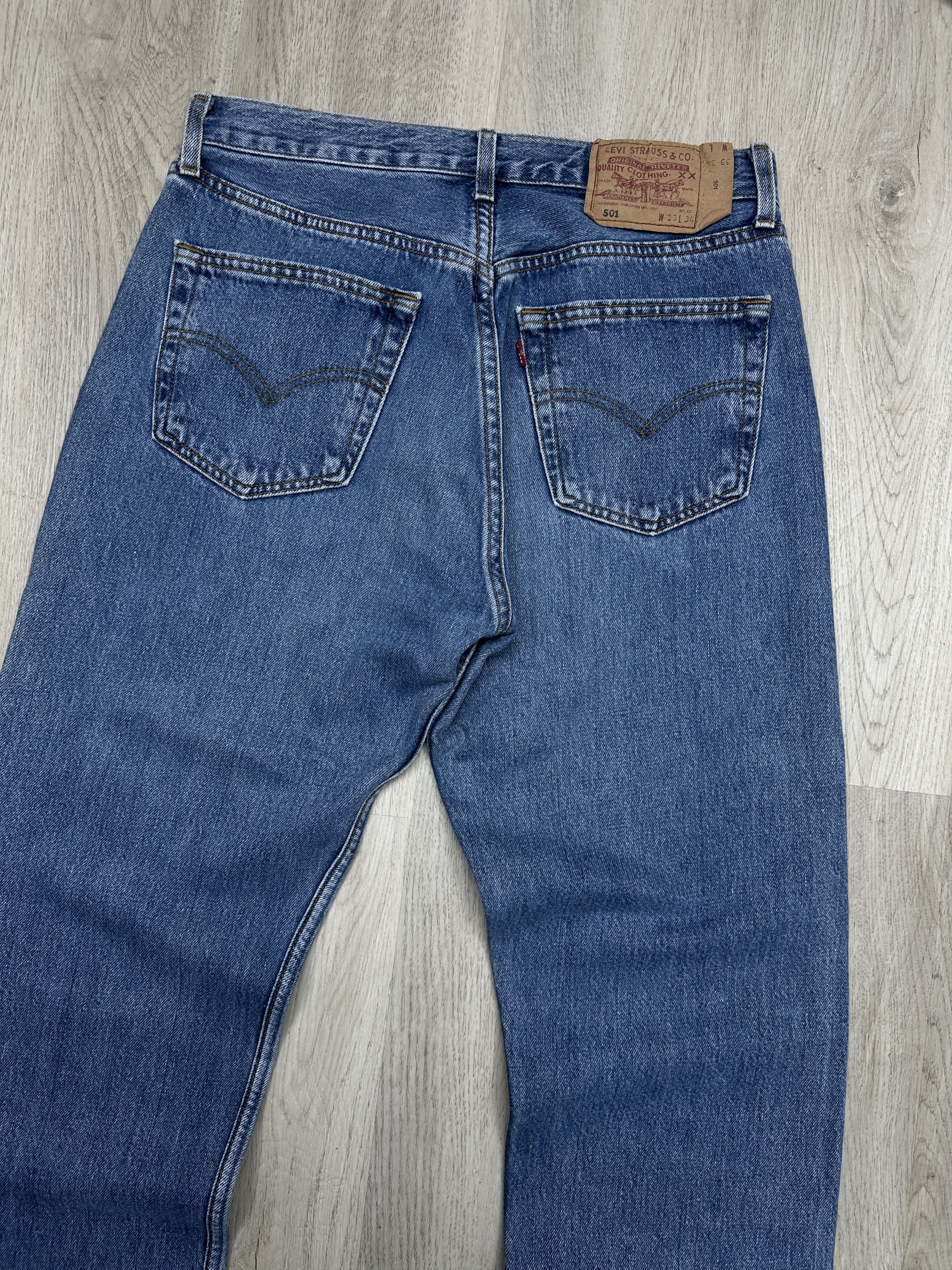 Levi's Levi's 501 90s Vintage Mens Denim Pants Jeans Size US 33 - 2 Thumbnail