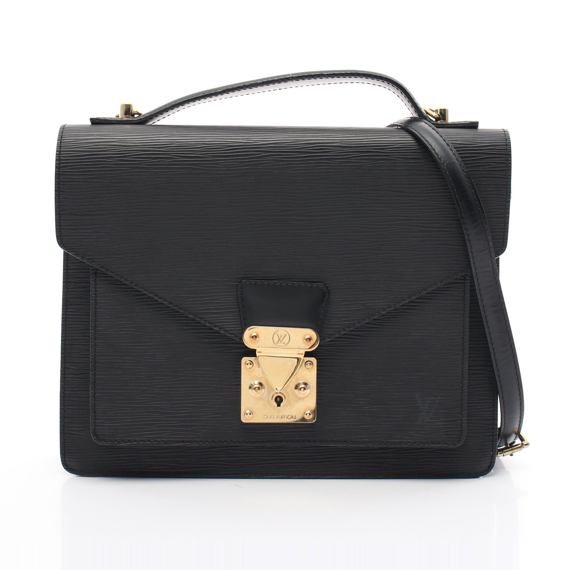Louis Vuitton Louis Vuitton Monceau Epi Noir Handbag Leather Black Size ONE SIZE - 1 Thumbnail