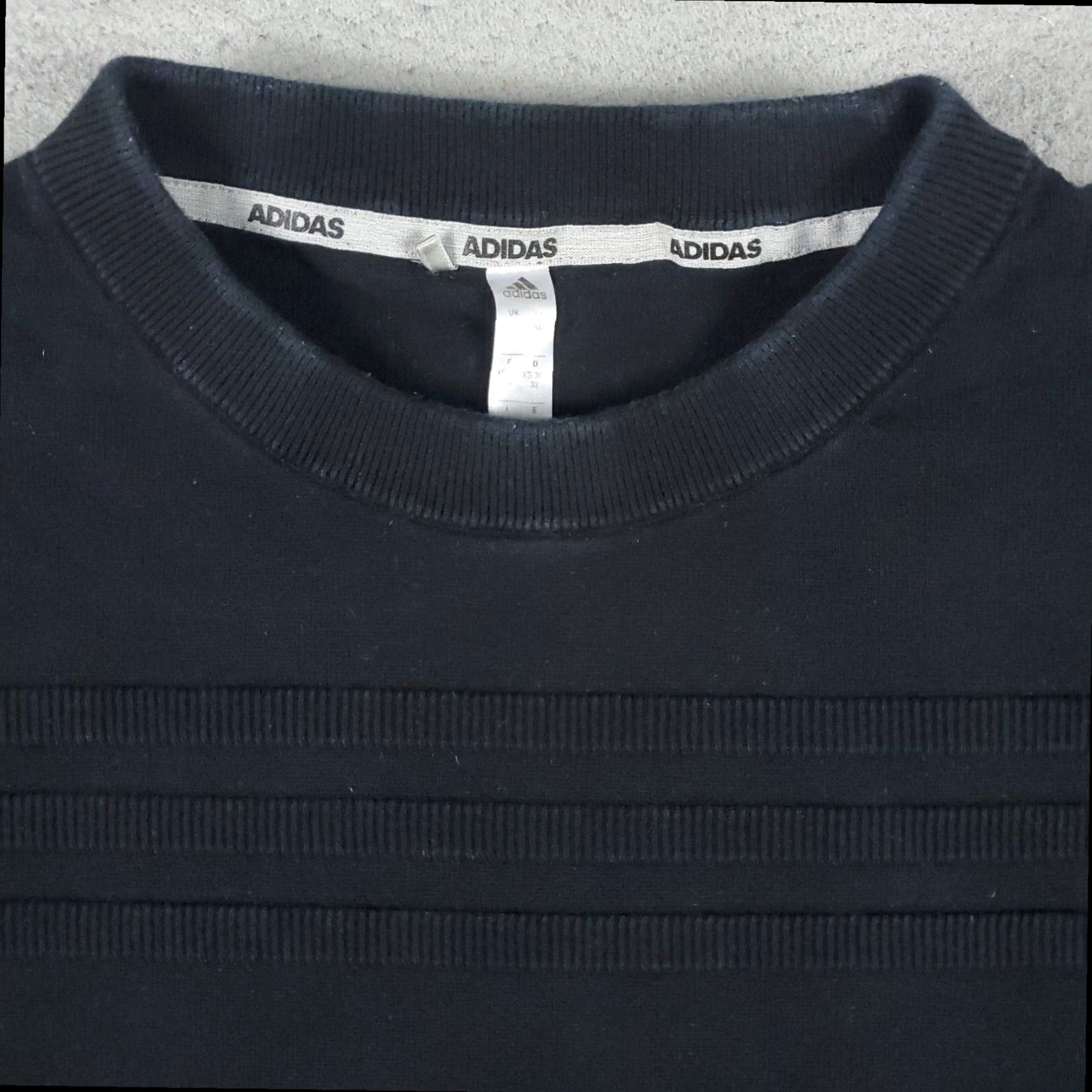 Adidas Adidas Womens Black Crew Neck Long Sleeve Pullover Sweater XS Size XS / US 0-2 / IT 36-38 - 2 Thumbnail