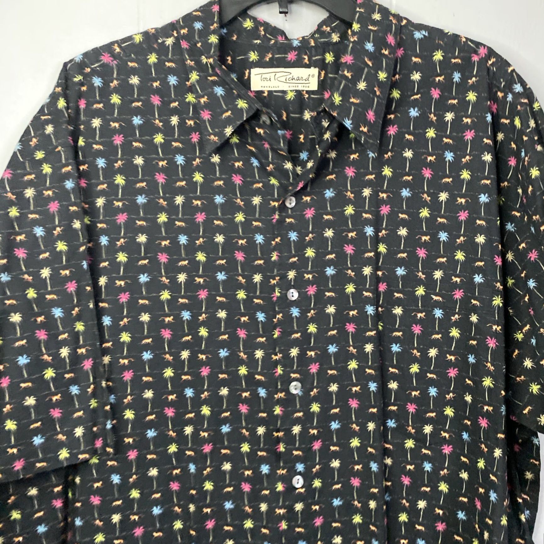 Tori Richard Tori Richard Mens 2XL All Over Tropical Monkey Hawaiian Shirt AOP Colorful Size US XXL / EU 58 / 5 - 7 Thumbnail