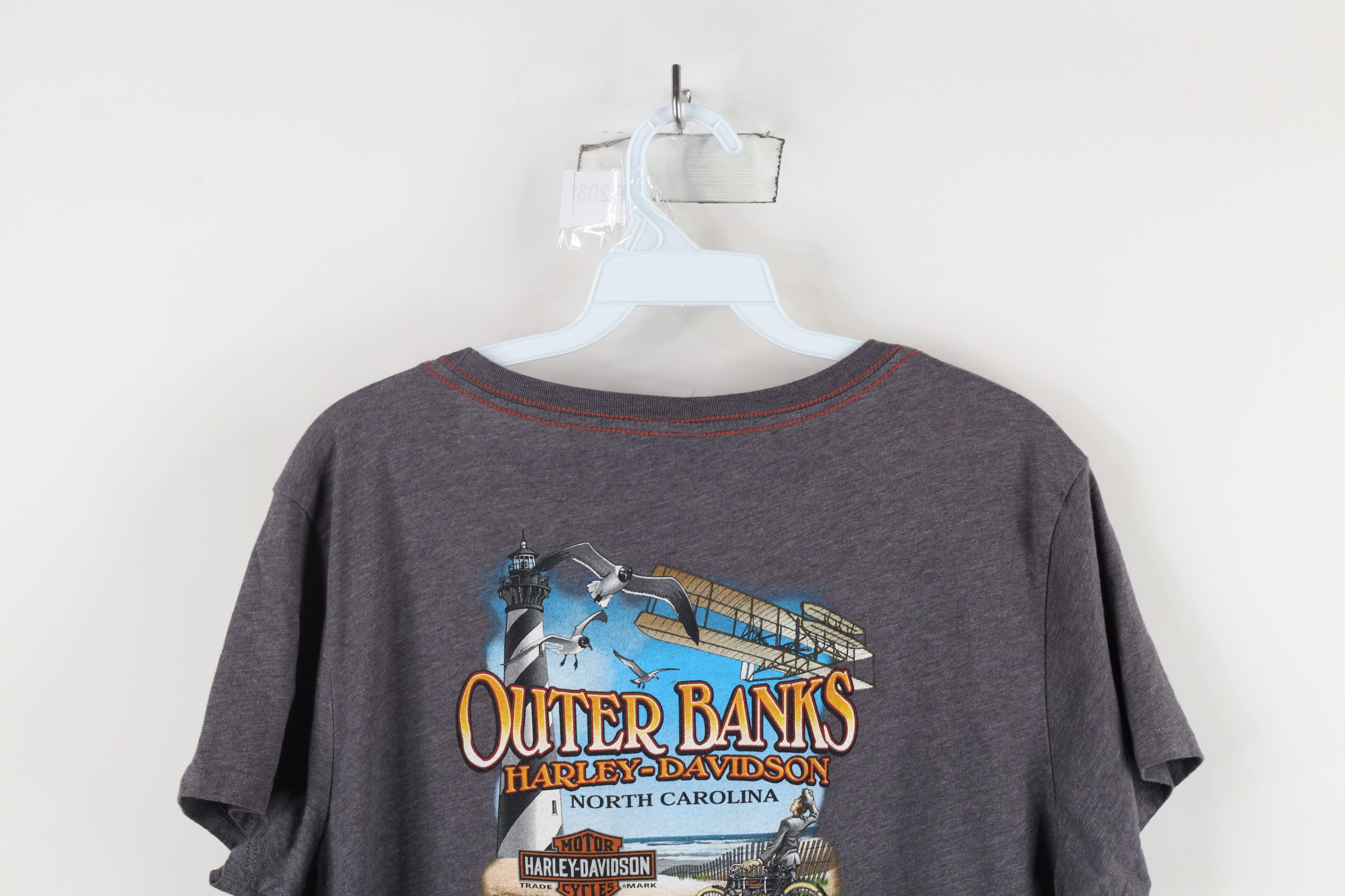 Harley Davidson × Vintage Y2K Harley Davidson Out Big Logo Jersey Knit T-Shirt Gray Size XL / US 12-14 / IT 48-50 - 13 Thumbnail