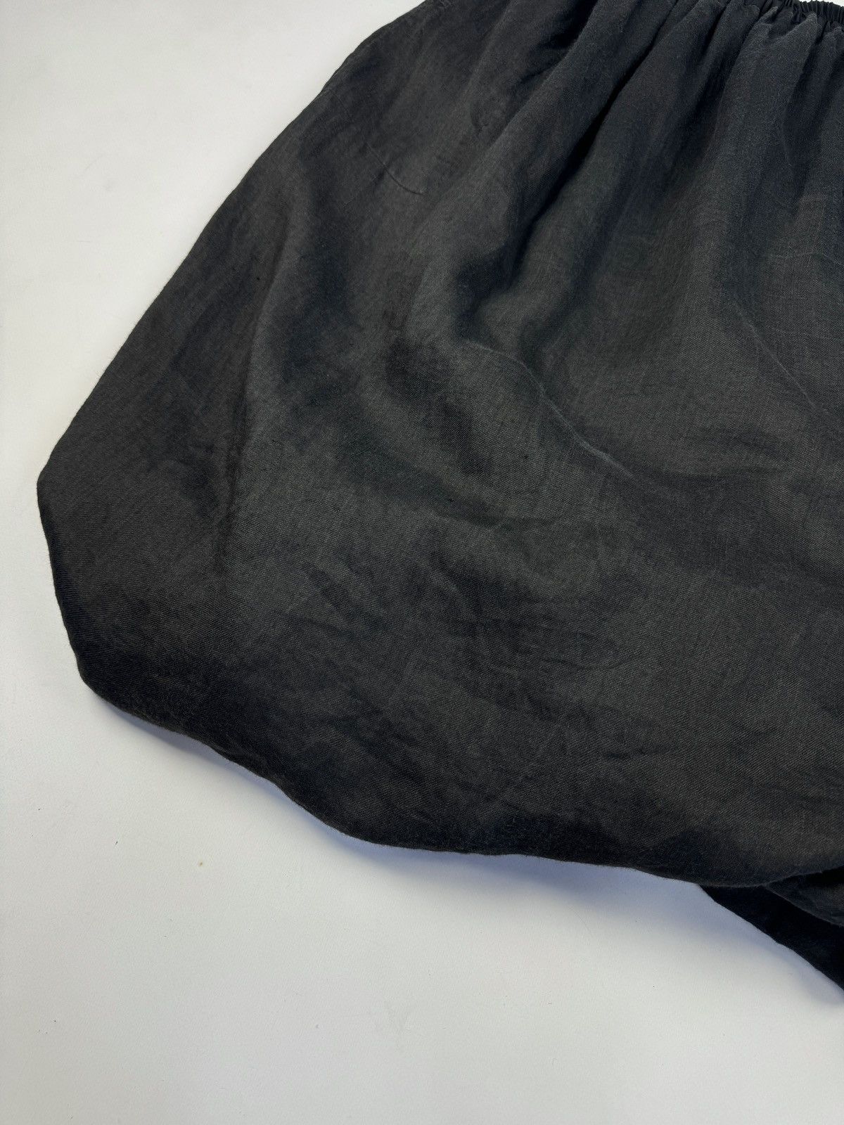 Designer × Vintage CHRISTA DE CAROUGE Avant Garde Vintage Linen Skirt Pockets Size 34" / US 12 / IT 48 - 14 Thumbnail