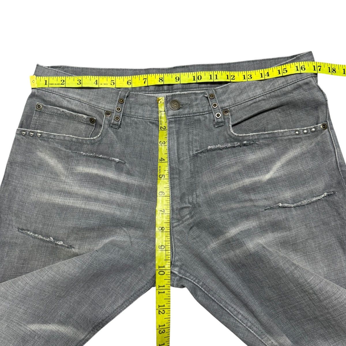 Japanese Brand Monsieur Nicole Denim Flare Jeans Studded Size US 33 - 20 Thumbnail