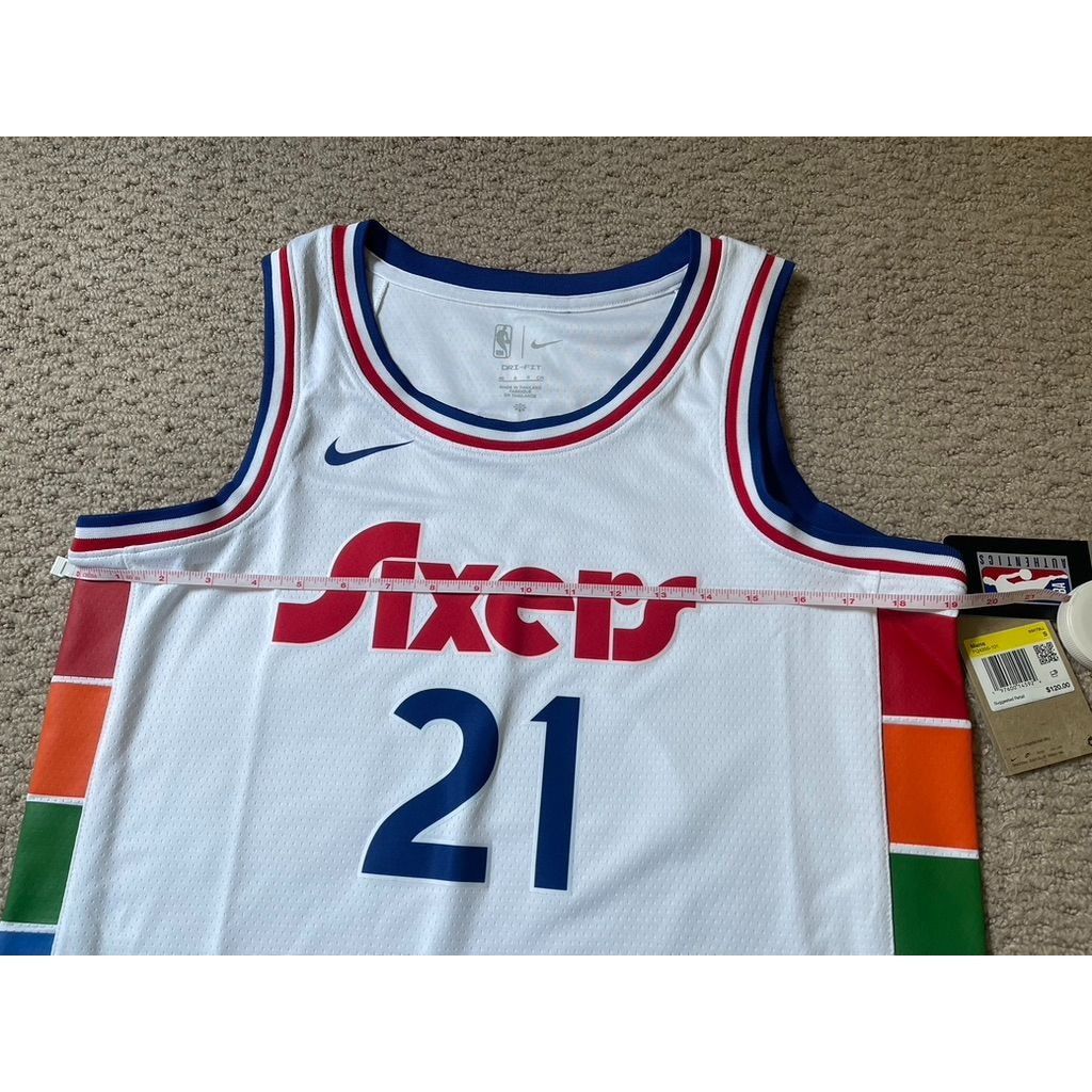 Nike Nike Embiid Philadelphia 76ers Sixers Spectrum Jersey Mens S Size US S / EU 44-46 / 1 - 6 Thumbnail