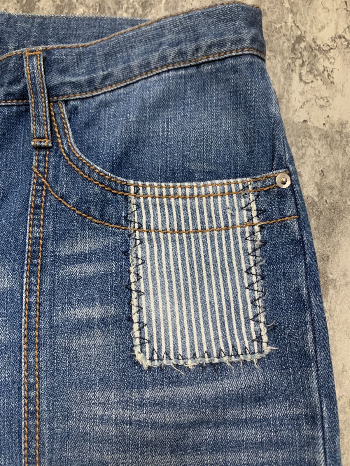 Issey Miyake Issey Miyake Ne Net Patch Work Jeans Short Kapital Style Size US 33 - 12 Thumbnail