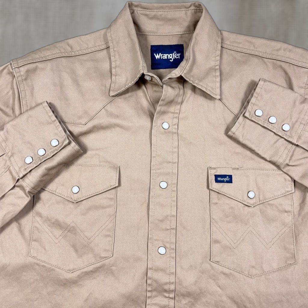 Wrangler Wrangler Denim Shirt Men M Brown Pearl Snap Western Cowboy Cut Ranch Rodeo Button-Up Long Sleeve Solid Brown Mens Regular Western Theme"} Size US M / EU 48-50 / 2 - 1 Thumbnail