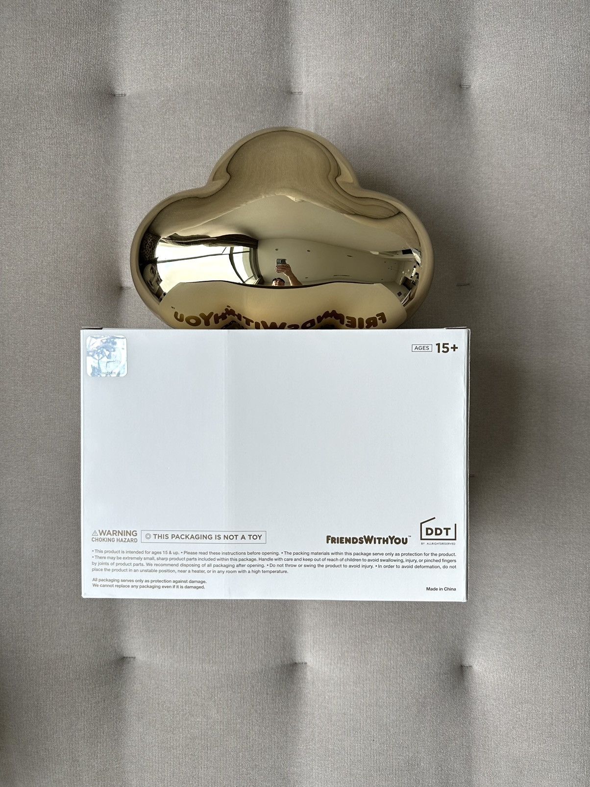 Kaws × Medicom Toy FriendsWithYou Little Cloud Gold Toy Figure Size ONE SIZE - 2 Thumbnail