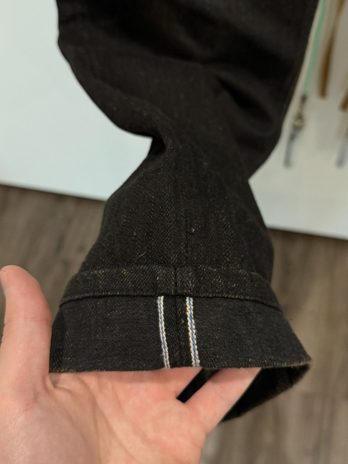 Pure Blue Japan Tea Core Dyed Black Selvedge Jeans - TCD-003-BK Size US 30 / EU 46 - 12 Thumbnail