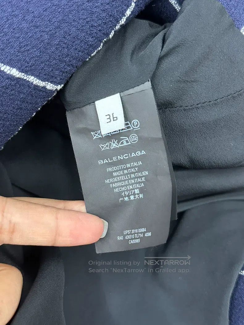 Balenciaga Balenciaga Blue plaid sleeveless dress Size XS / US 0-2 / IT 36-38 - 5 Thumbnail