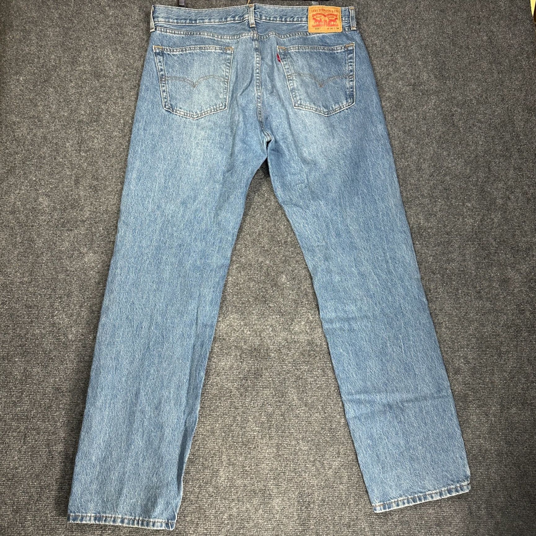 Levi's Levis 505 Jeans Mens 36 Regular Fit Cotton Stretch Straight Leg Pockets Size US 36 / EU 52 - 5 Thumbnail