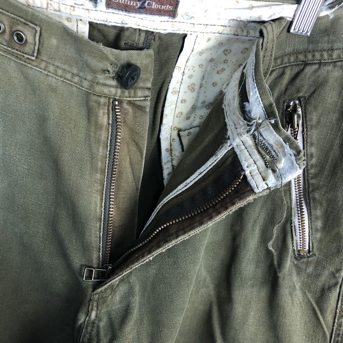 Japanese Brand Sonny Clouds Green utility Cargo Multipocket Pants #A980 Size US 29 - 12 Thumbnail