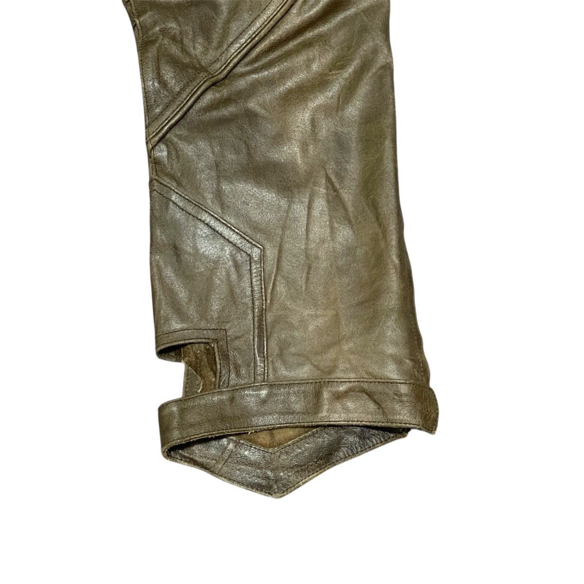 If Six Was Nine Vintage Wrong Seditionaries Patches Cowhide Leather Pants Size US 29 - 6 Thumbnail