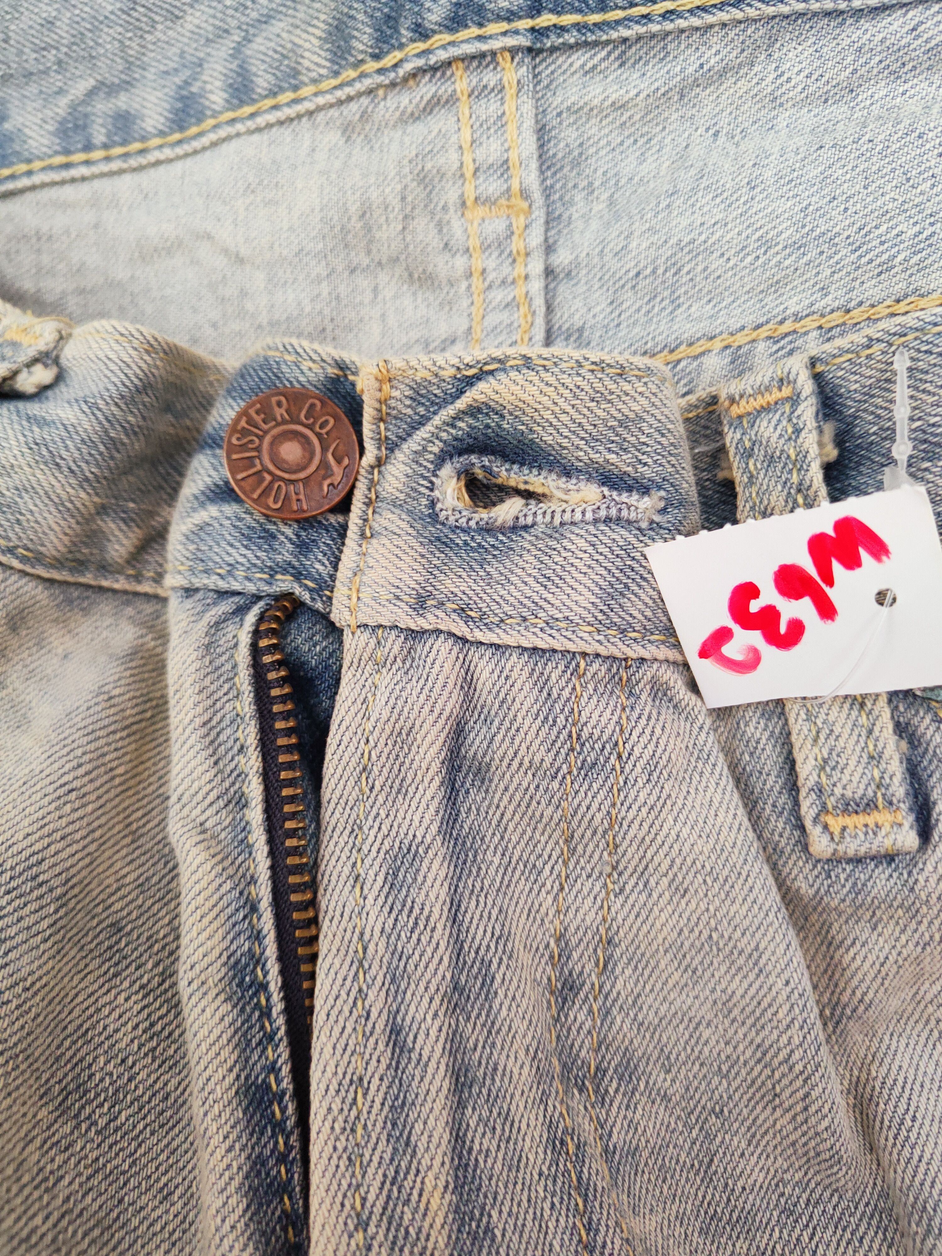 Hollister Hollister Blue Distressed Ripped Skinny Jeans #W632 Size US 34 / EU 50 - 17 Thumbnail