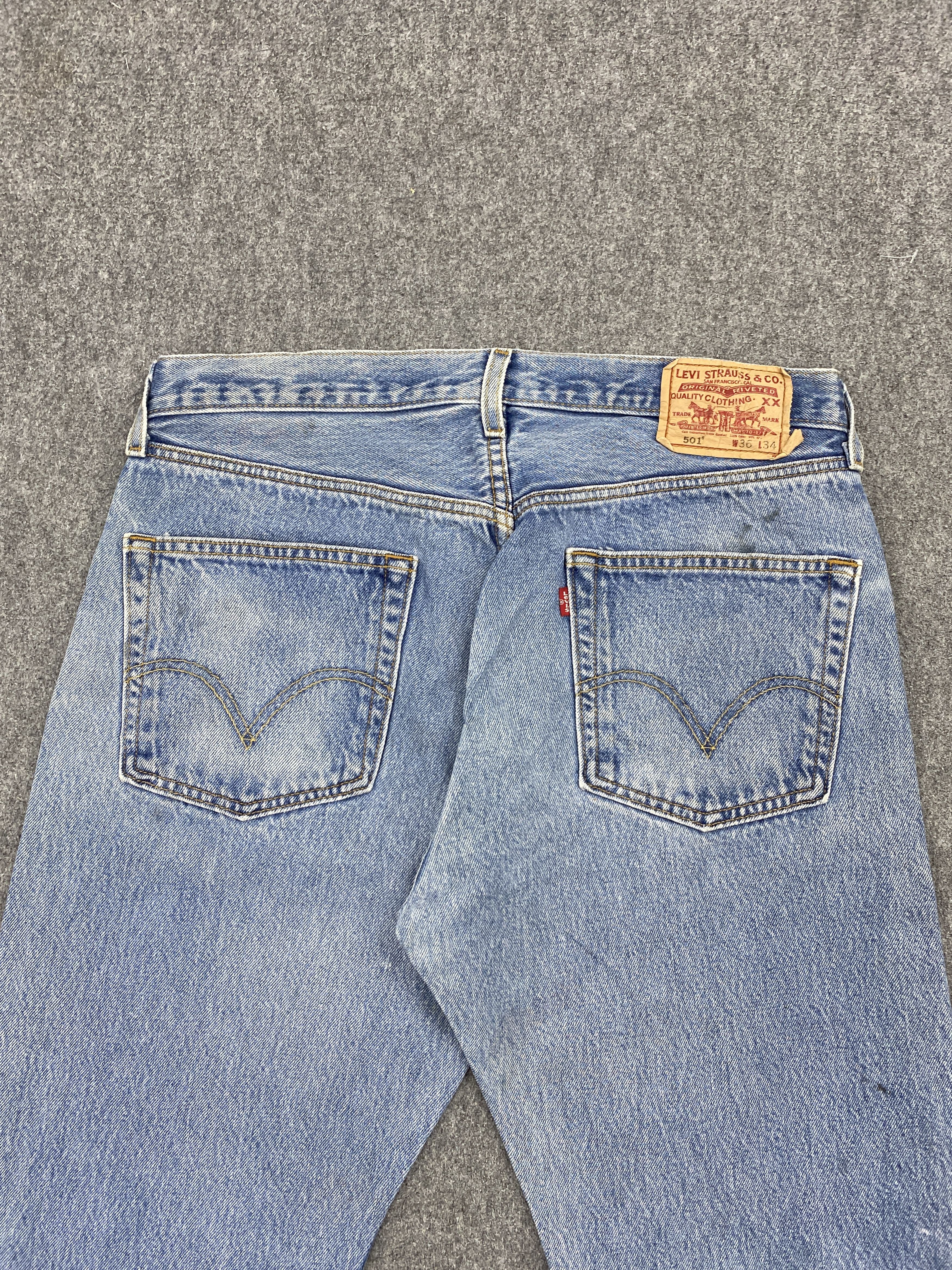 Levi's Vintage Levis 501 Ripped Jeans DP2662 Size US 33 - 4 Thumbnail
