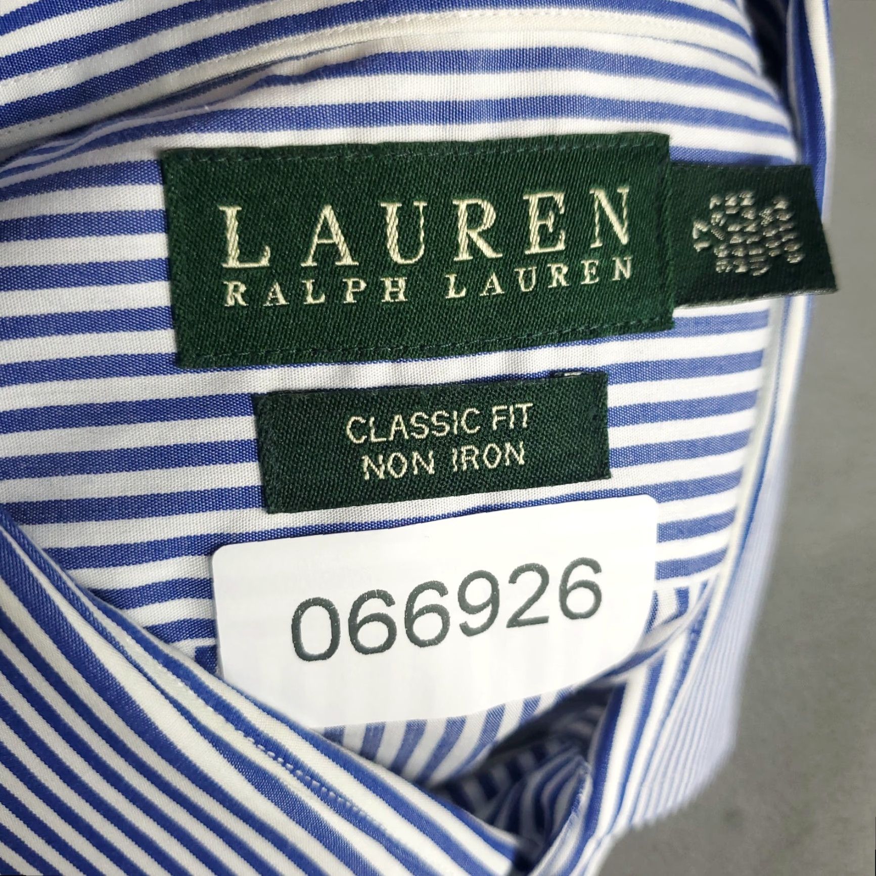 Ralph Lauren Ralph Lauren Shirt Mens 17 Blue Striped Classic Fit Dress Button Up Long Sleeve Size 46R - 7 Thumbnail