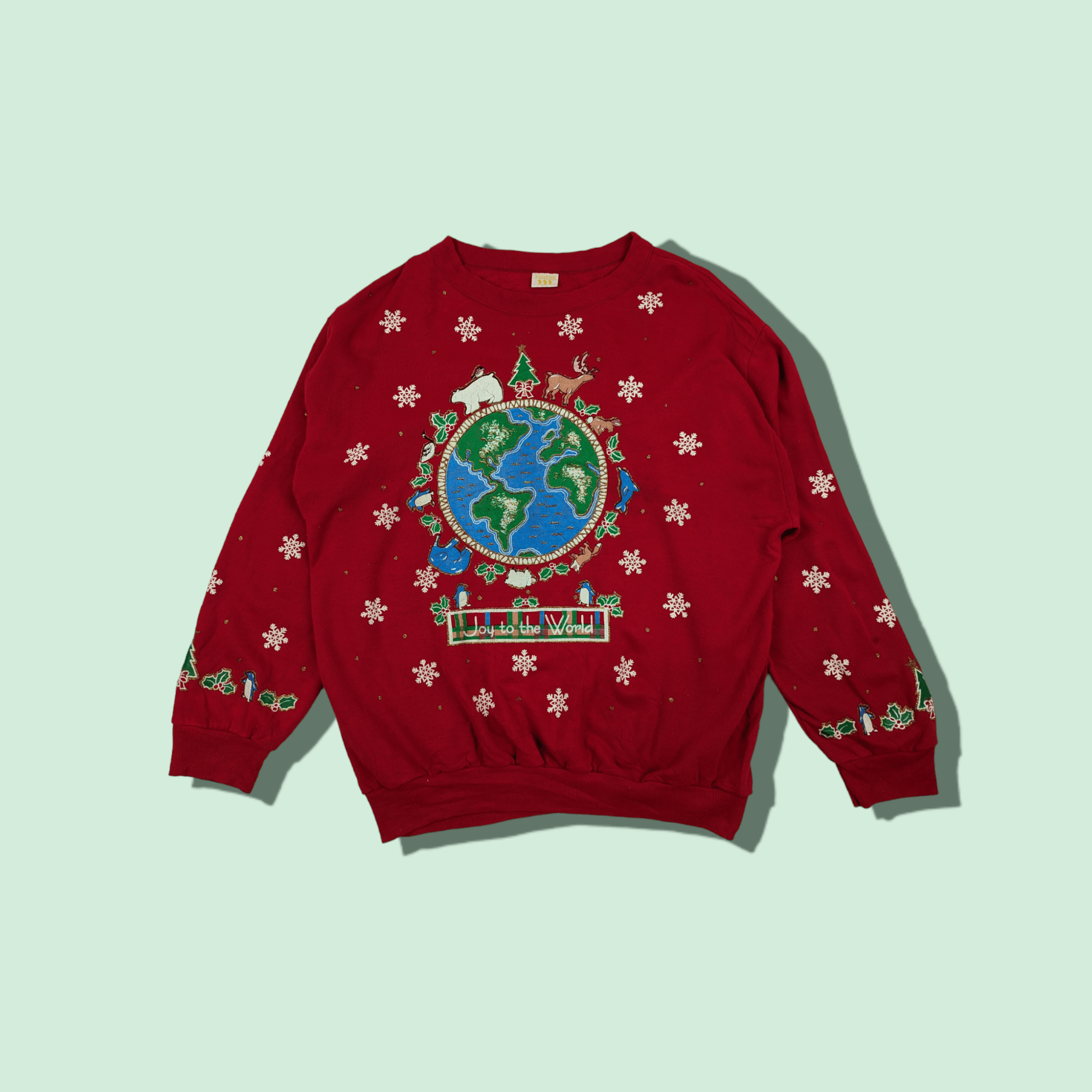 Vintage Vintage 90's HOLIDAY TIME Full Print Winter Jumper Size US L / EU 52-54 / 3 - 1 Thumbnail