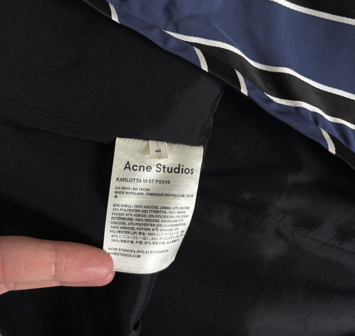 Acne Studios × Designer Acne Studios Striped Skirt Karlotta Vi St PSS16 Size 27" / US 4 / IT 40 - 5 Thumbnail
