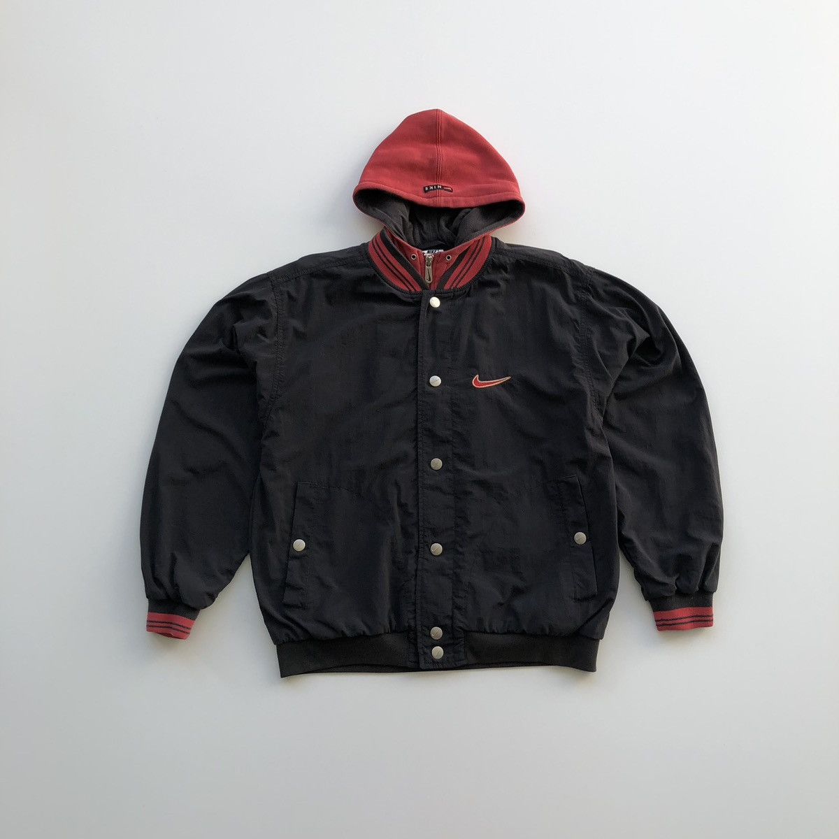 ジャケット・アウター fear of god nike hooded bomber jacket M Nike X Fear Of God Hooded Bomber Jacket Black & Fossil BV4408-010