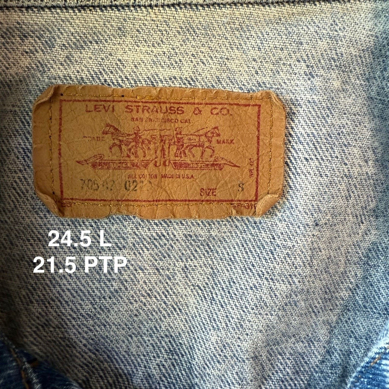 Levi's Vintage Levis Denim Jacket Small Blue Acid Wash Trucker USA Size US S / EU 44-46 / 1 - 6 Thumbnail