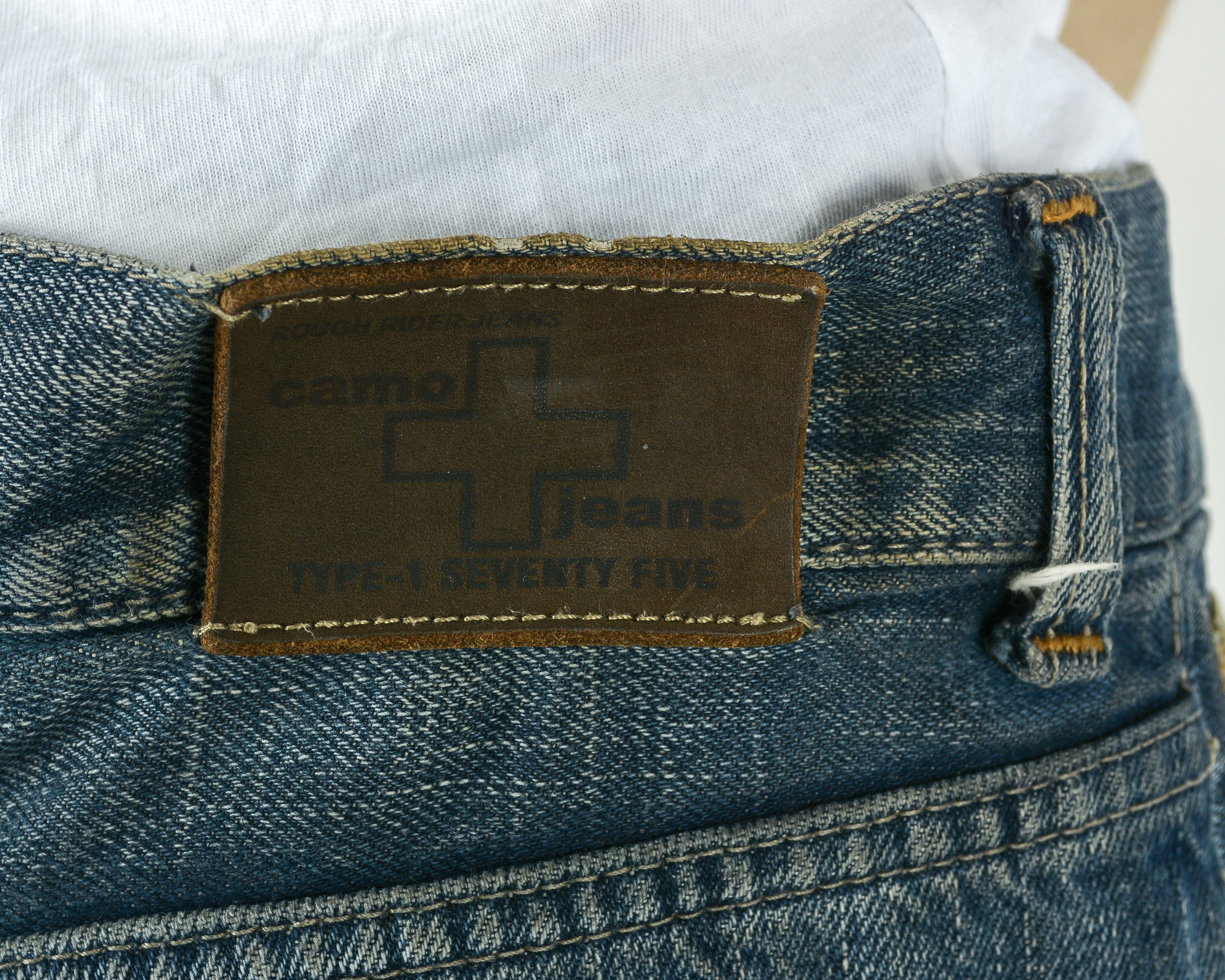 Other × Vintage ROUGH RIDER JEANS W31 L32 Straight Denim Camo Jeans Pants Size 31" - 9 Thumbnail