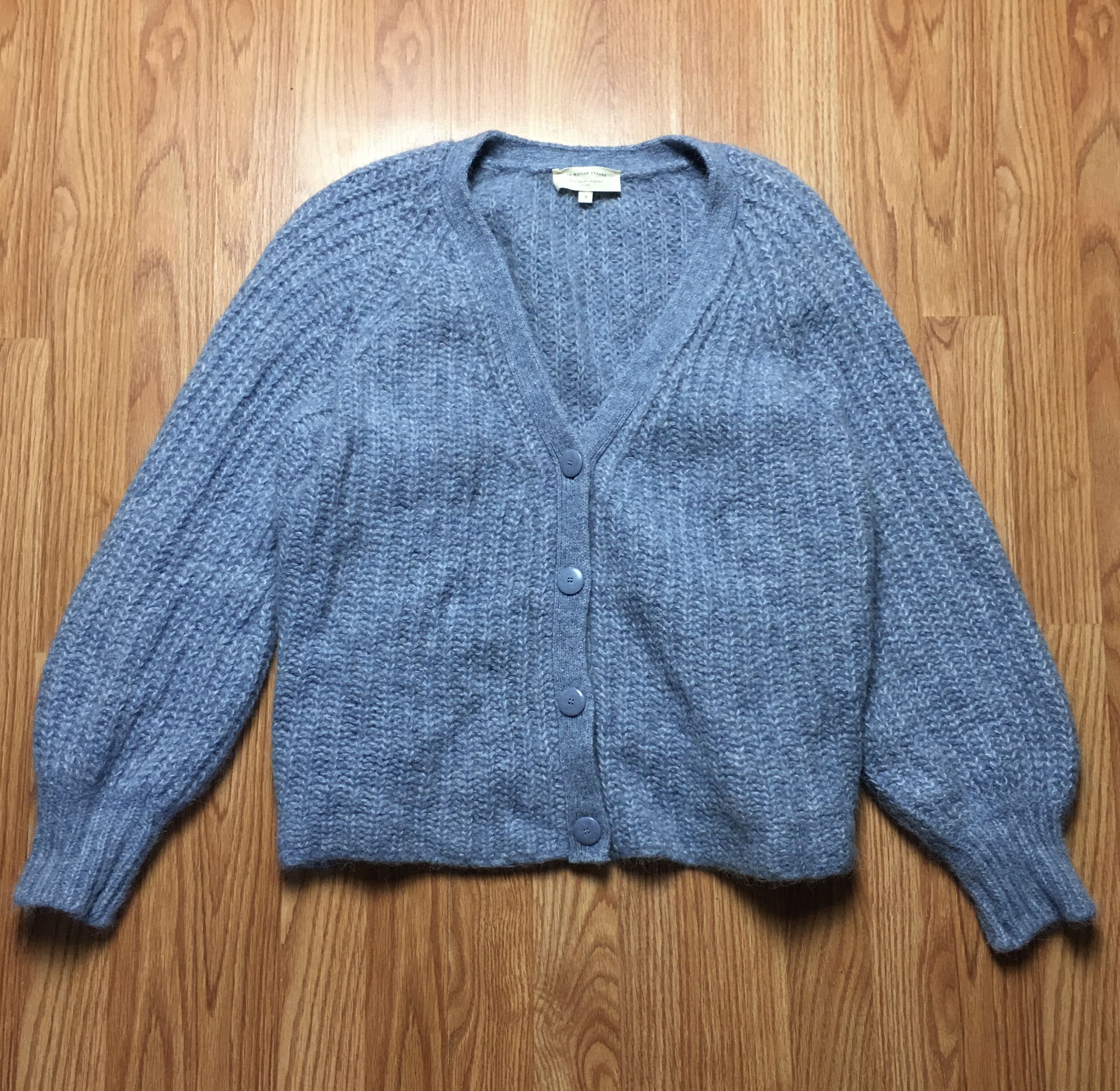 Sezane SEZANE Basile Alpaca Wool Cardigan Blue Size S Size S / US 4 / IT 40 - 6 Thumbnail
