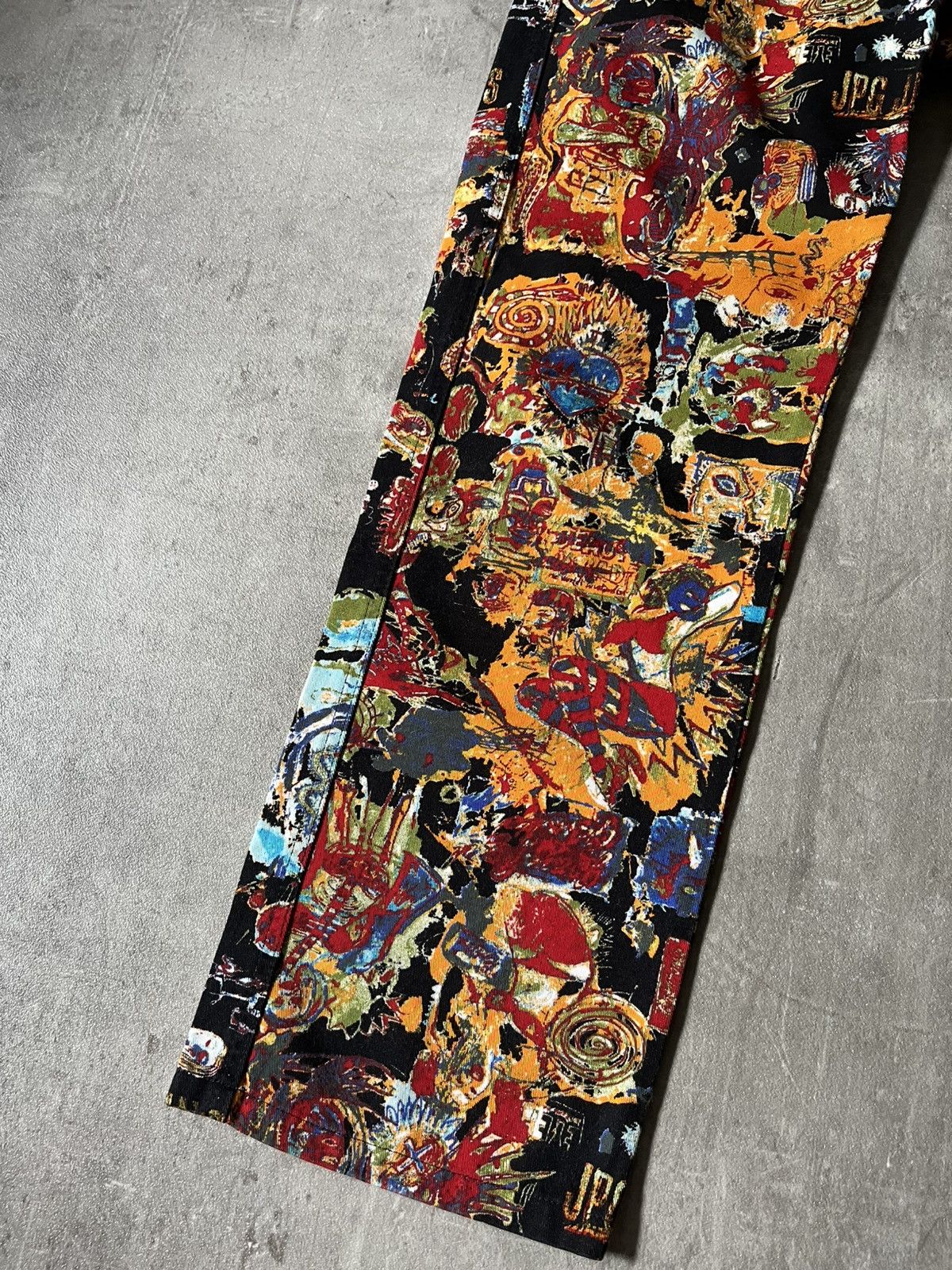 Jean Paul Gaultier Jean Paul Gaultier S/S 00 Basquiat painting all over pants Size US 30 / EU 46 - 3 Thumbnail