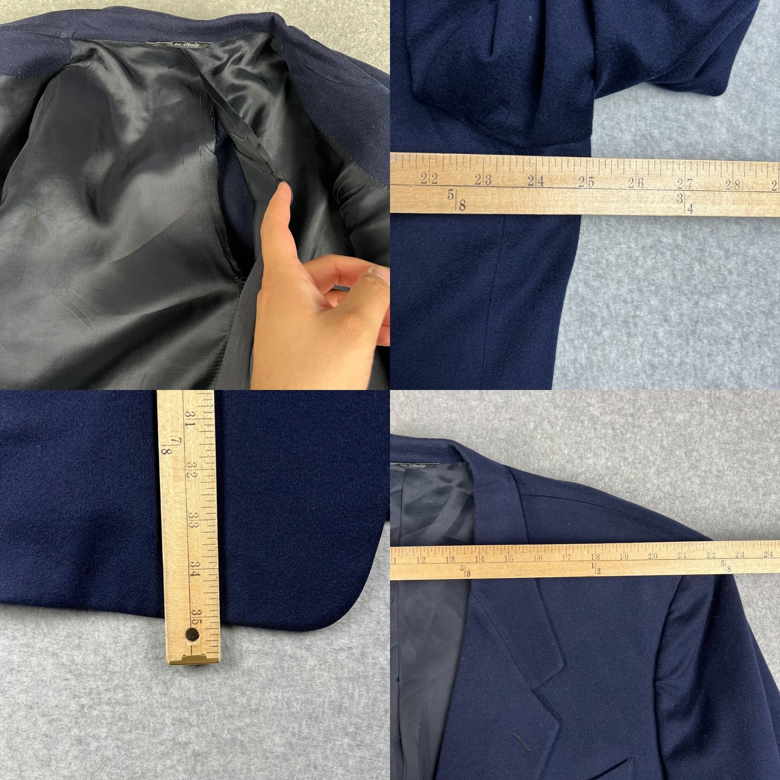 Canali Canali Proposta Loro Piana Wool Cashmere Blazer Jacket 50L Blue Sport Coat Mens Size 50R - 8 Thumbnail