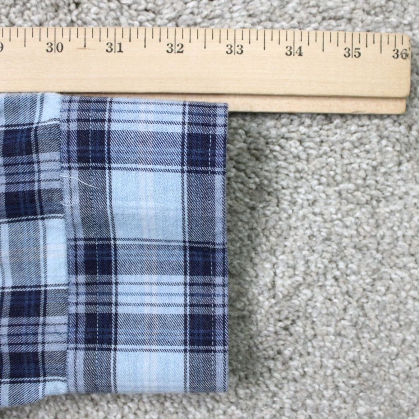 Joseph Abboud Joseph Abboud Shirt Mens 2XL Blue Plaid Wool Cotton L/S Classic Fit Button-Up Dress Shirt Size US XXL / EU 58 / 5 - 7 Thumbnail