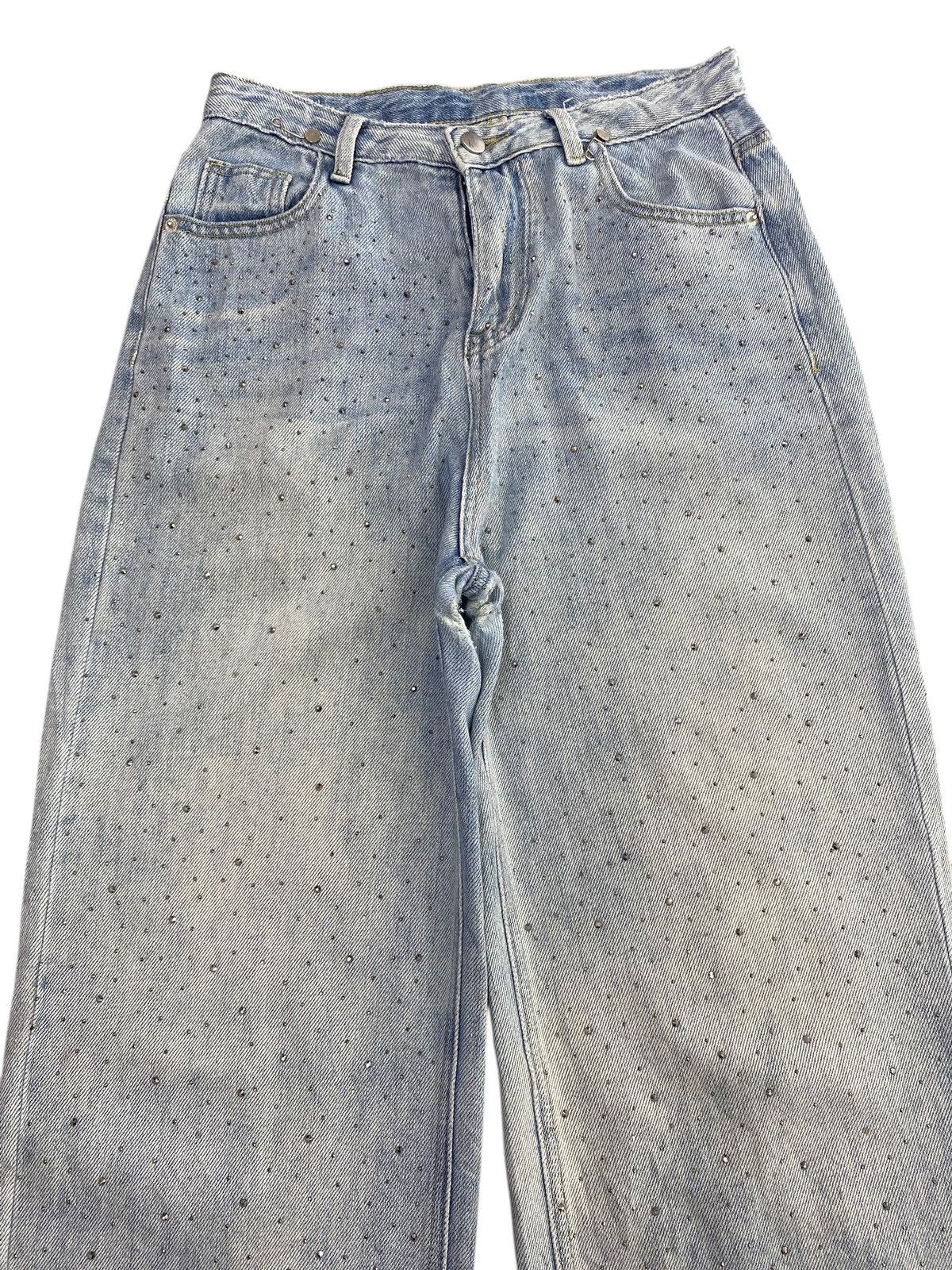 Japanese Brand Japanese Brand Diamond Studded Style Baggy Jeans Size US 28 / EU 44 - 2 Thumbnail