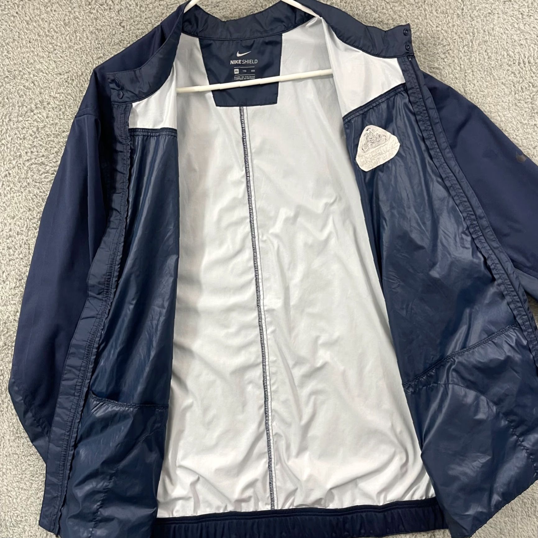 Nike Nike Shield Jacket Mens 2XL Blue Semper Fi Military Sport Zip Active Outdoor Windbreaker Jacket Size US XXL / EU 58 / 5 - 6 Thumbnail