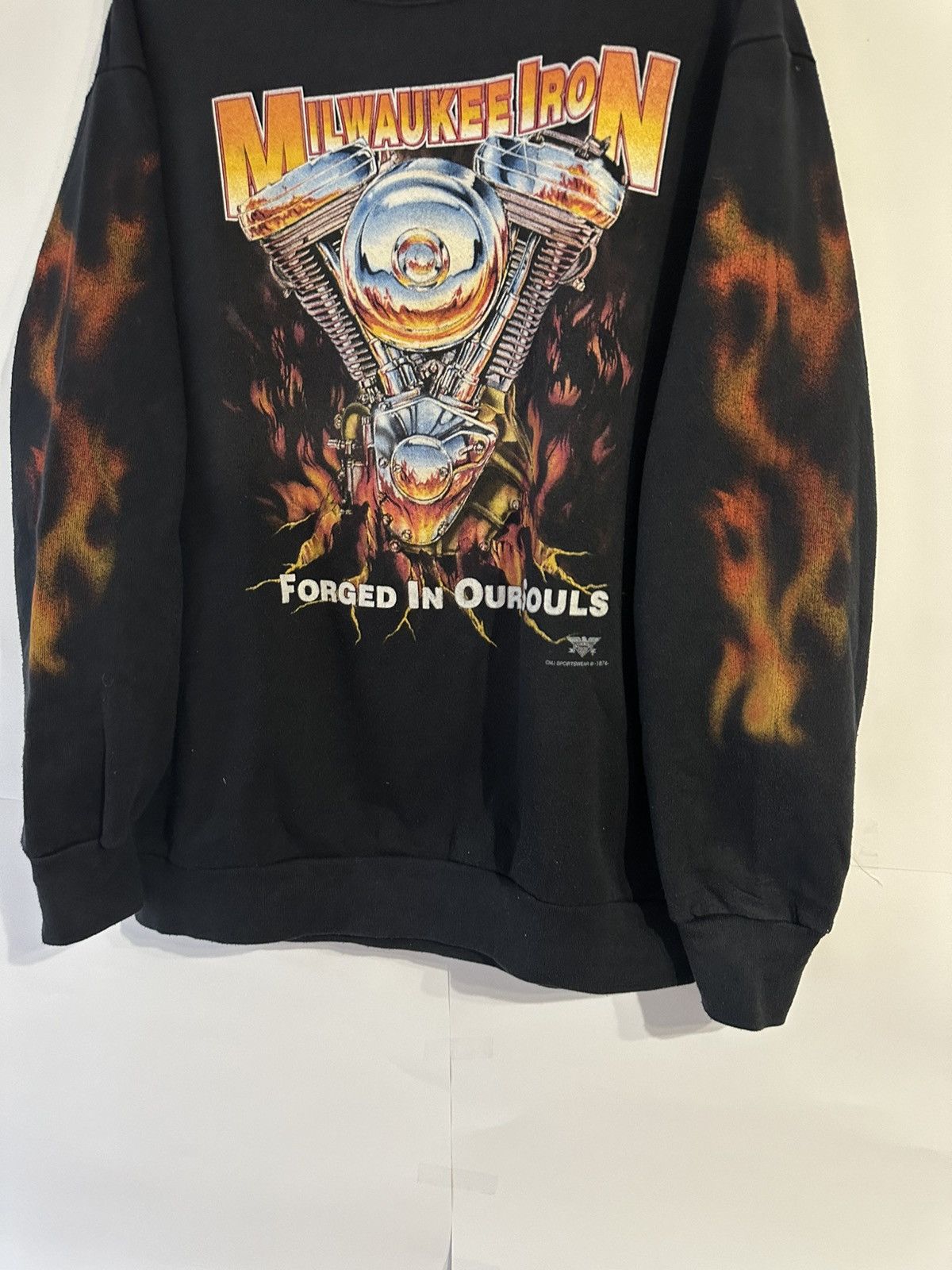 Vintage Milwaukee Iron Evo Retro Y2K CrewNeck Sweatshirt Made in USA Size US XL / EU 56 / 4 - 4 Thumbnail