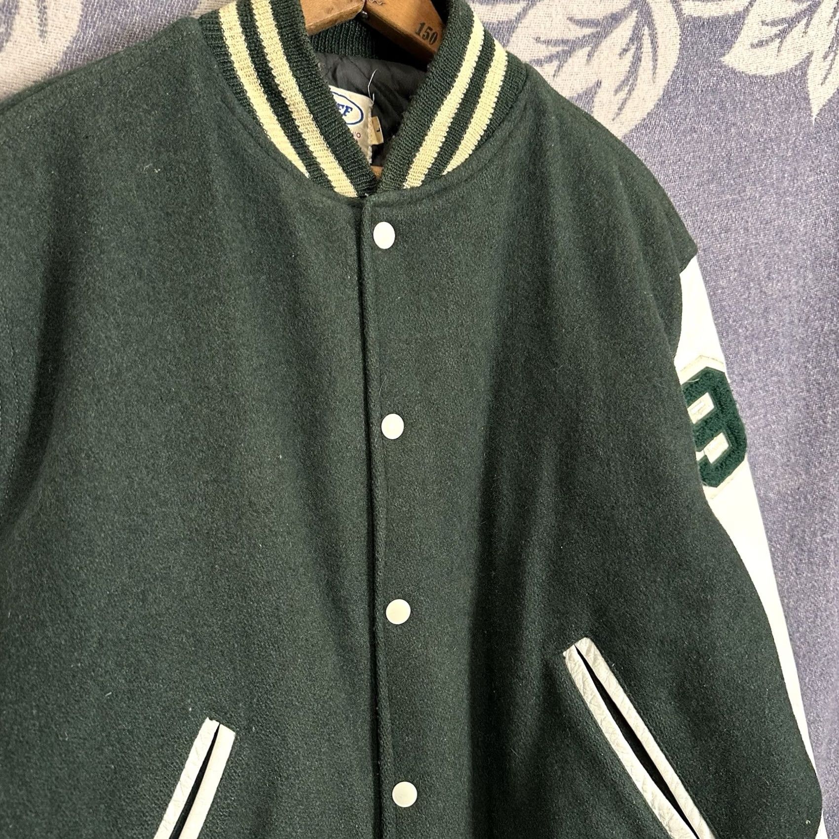Vintage VINTAGE Neff Varsity Jacket - Greenvill e Theater Green 90s USA Mens L Jacket Size US L / EU 52-54 / 3 - 4 Thumbnail