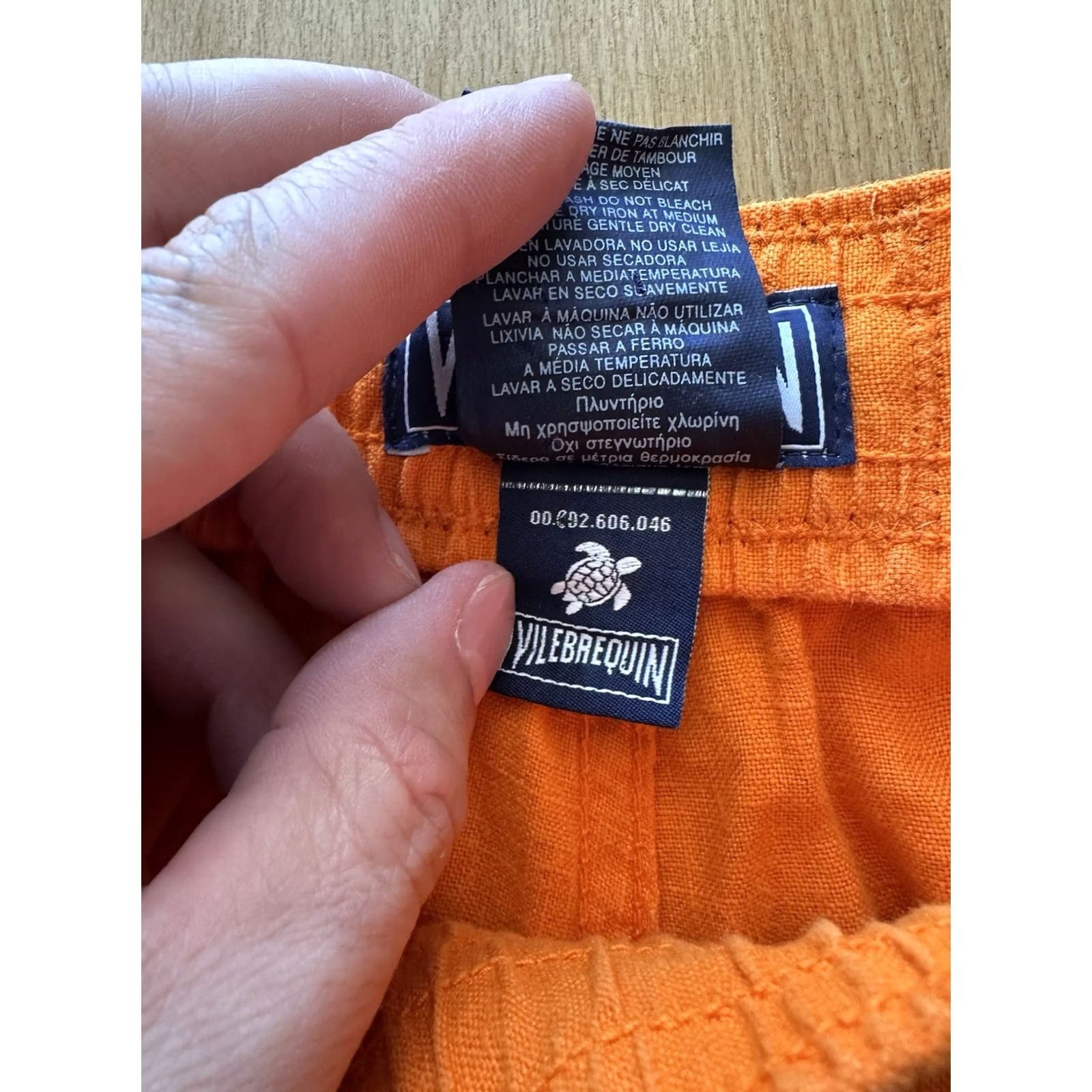 Vilebrequin Vilebrequin Mens Cargo Shorts Orange Linen 3XL Beach City Pockets Regular Rise High Inseam 10.75” EUC Rare Size US 39 - 7 Thumbnail