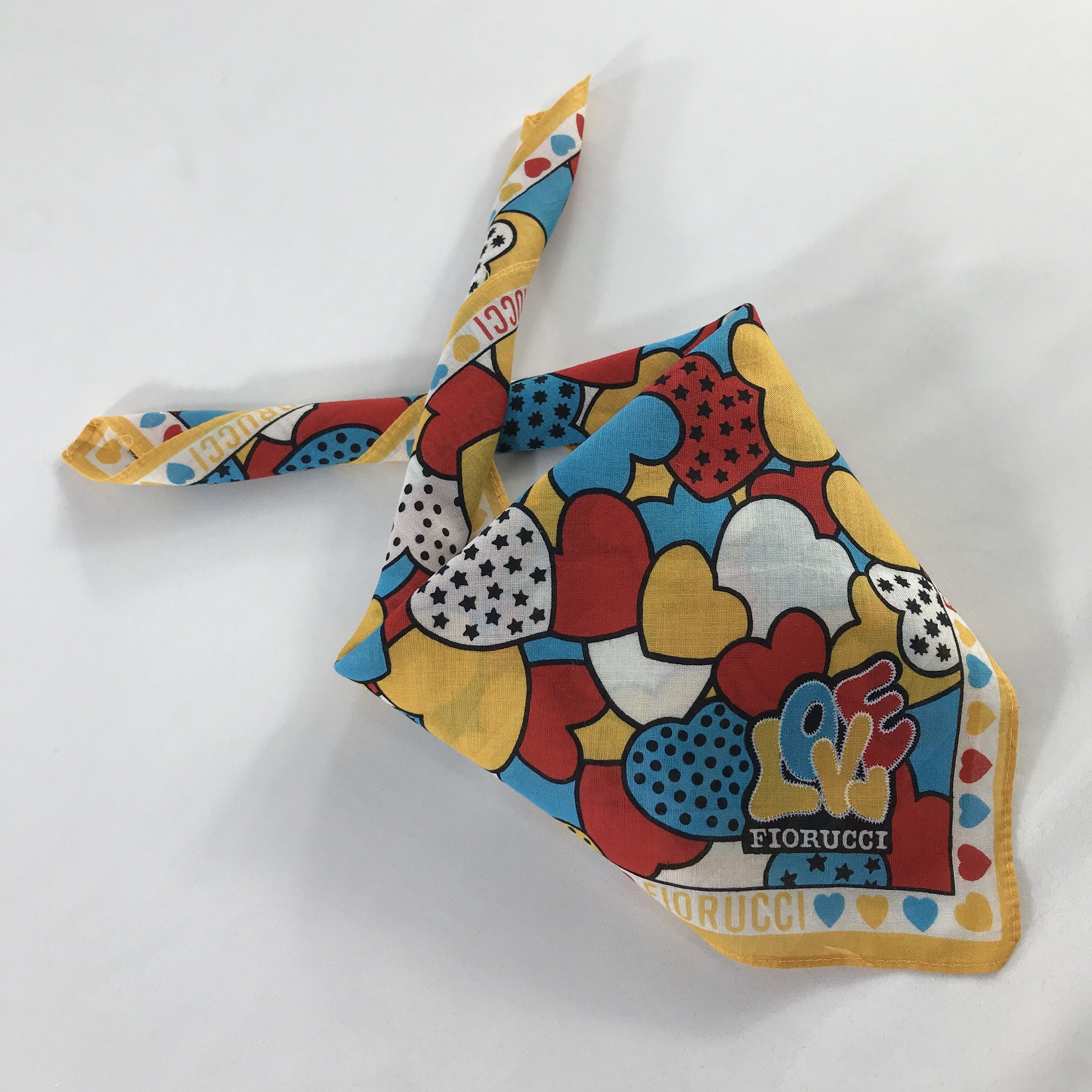 Fiorucci × Vintage Fiorucci Bandana / Handkerchief / Neckerchief - S706 Size ONE SIZE - 4 Thumbnail