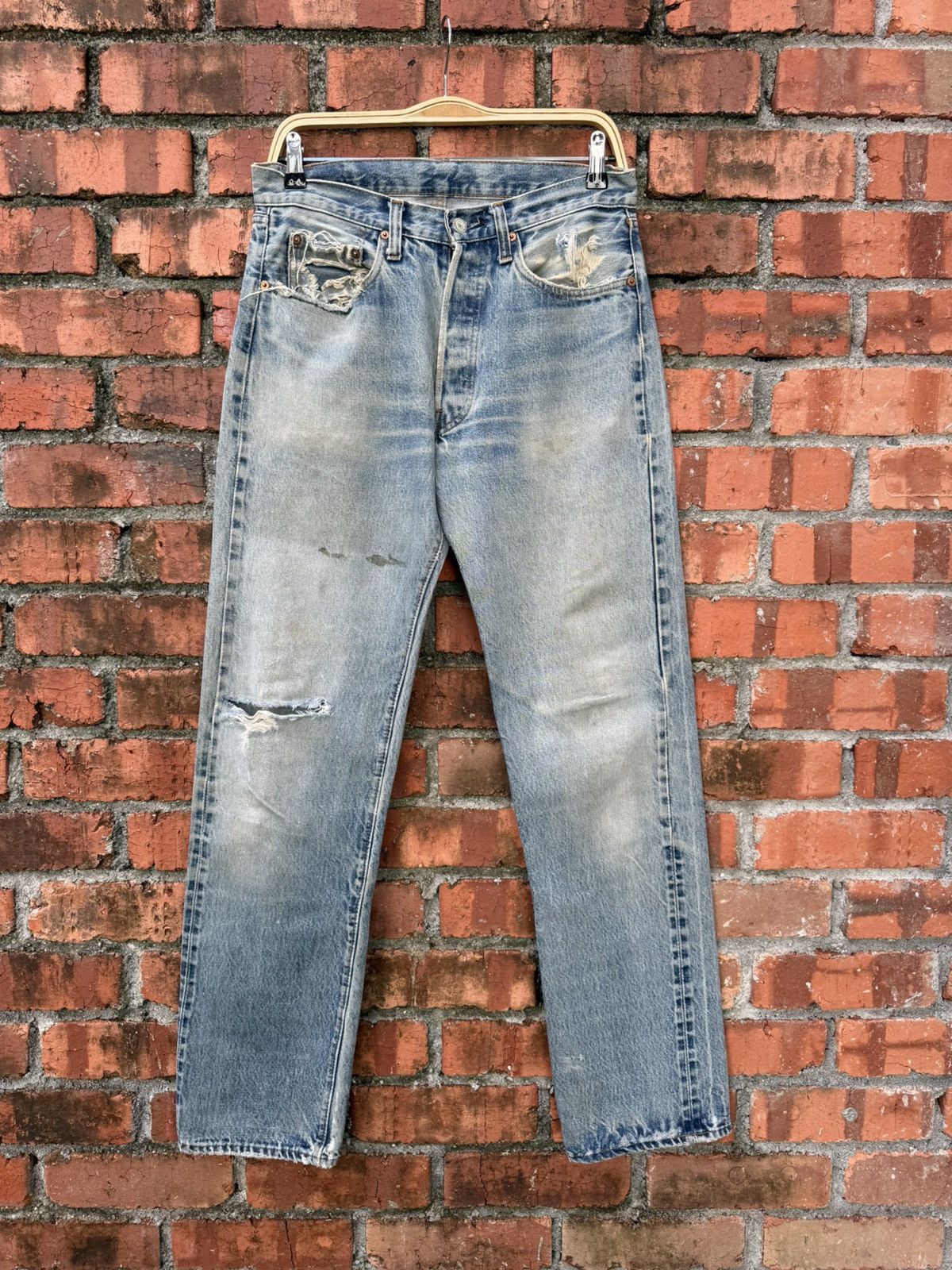 Levi's Vintage Clothing W31x32 Vintage levi’s 501 redline 80s distressed selvedge Size US 31 - 1 Thumbnail