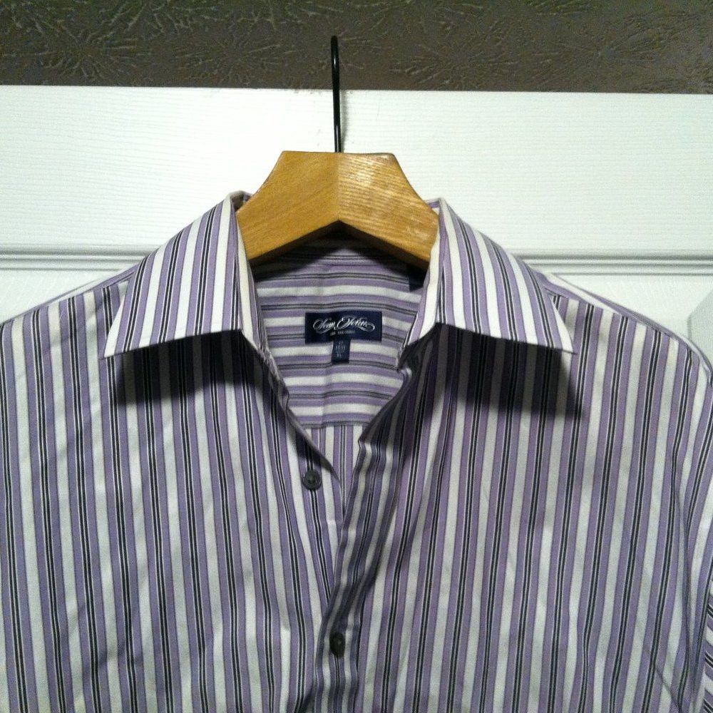 Sean John SEAN JOHN MEN'S LAVENDER 100%COTTON DRESS SHIRT 17/34-35 Size US XL / EU 56 / 4 - 2 Thumbnail