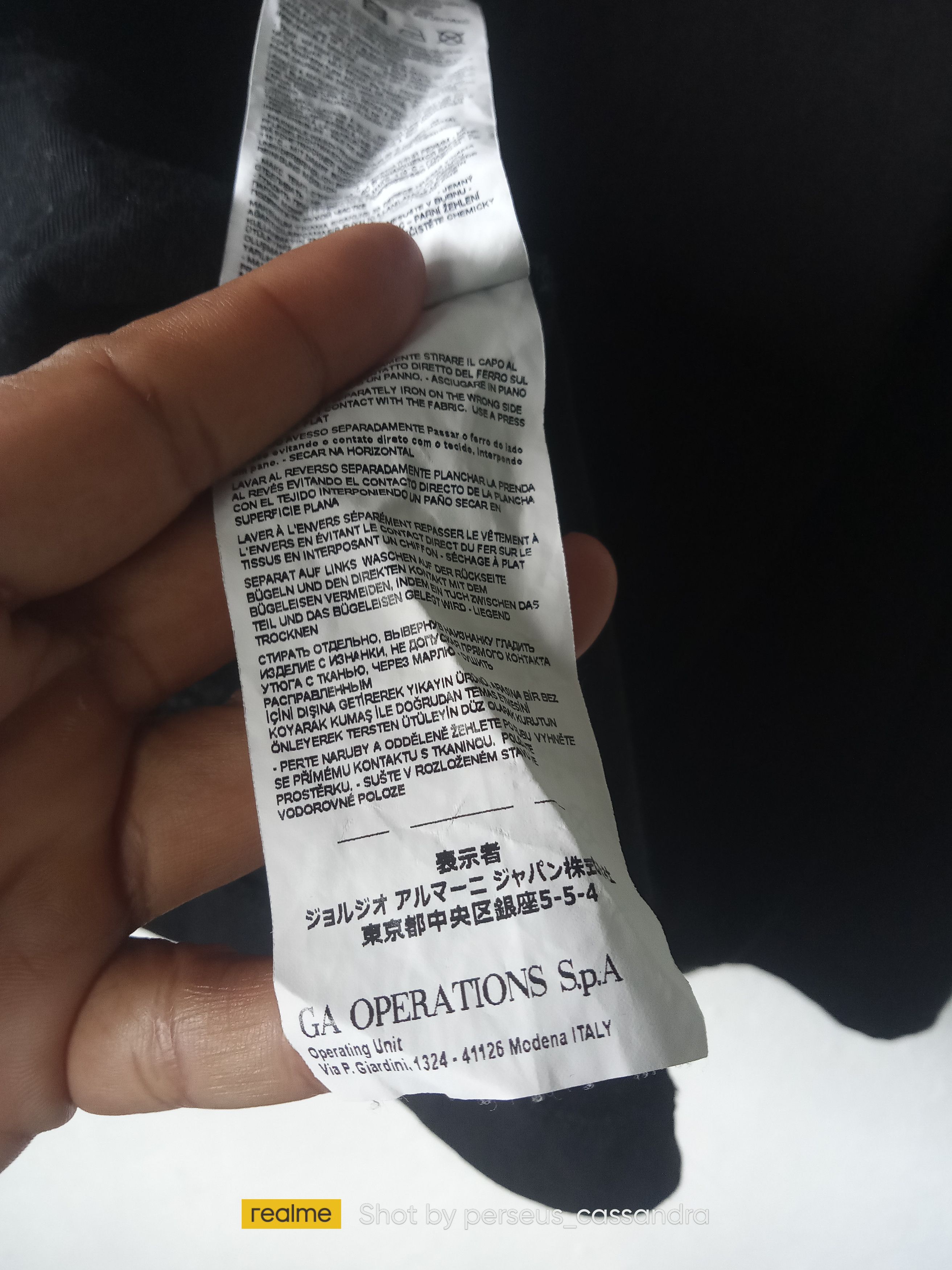 Emporio Armani Emporio Armani Sequin Spellout Black Oversized Tee Size L / US 10 / IT 46 - 5 Thumbnail