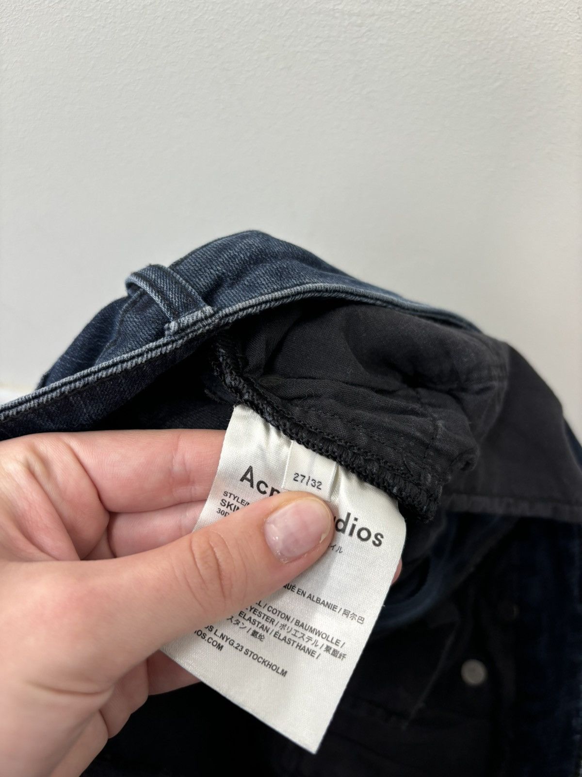 Acne Studios Acne Studios Skin 5 Deep Women’s Navy Blue Slim Denim Jeans Size 27" / US 4 / IT 40 - 8 Thumbnail