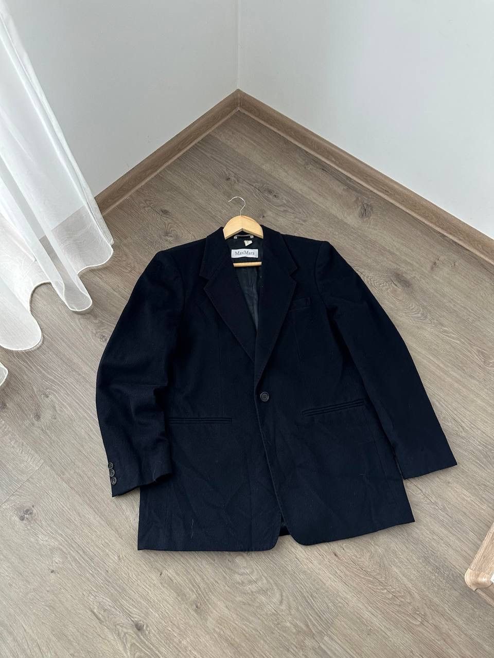 Vintage Vintage Max Mara Wool Blue Button Blazer Jacket Size 38R - 14 Thumbnail