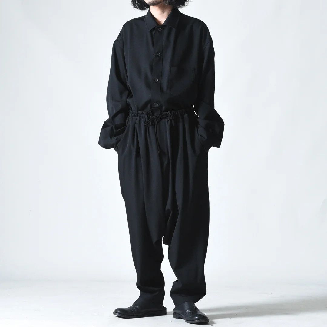 Yohji Yamamoto Yohji Yamamoto Pour Homme - W/Gabardine Sarouel Pants Size US 32 / EU 48 - 1 Thumbnail