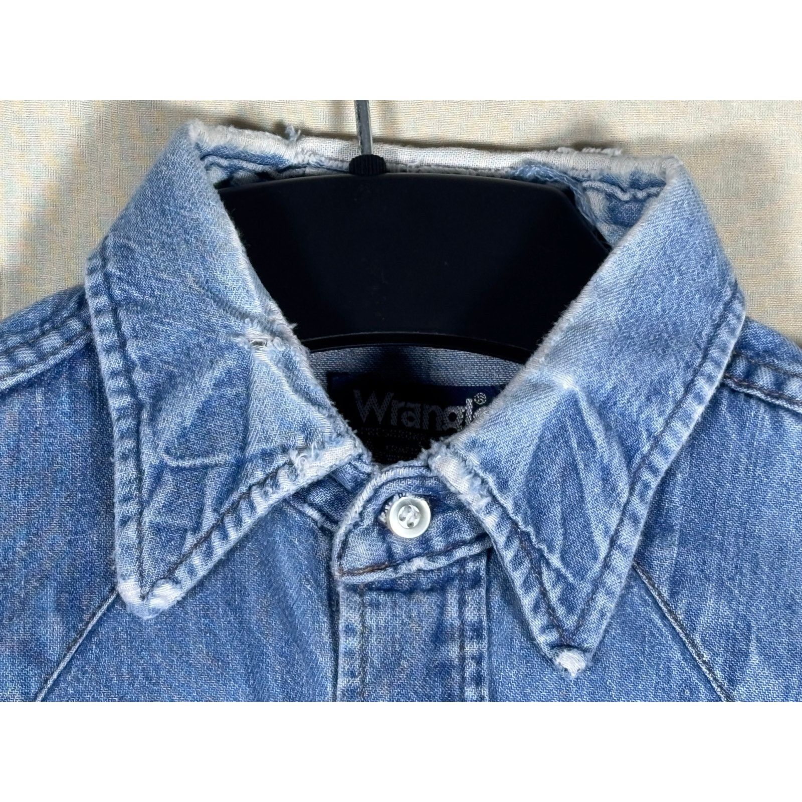 Wrangler Wrangler ProGear Denim Western Shirt USA Made 15x33 Long Size US M / EU 48-50 / 2 - 17 Thumbnail