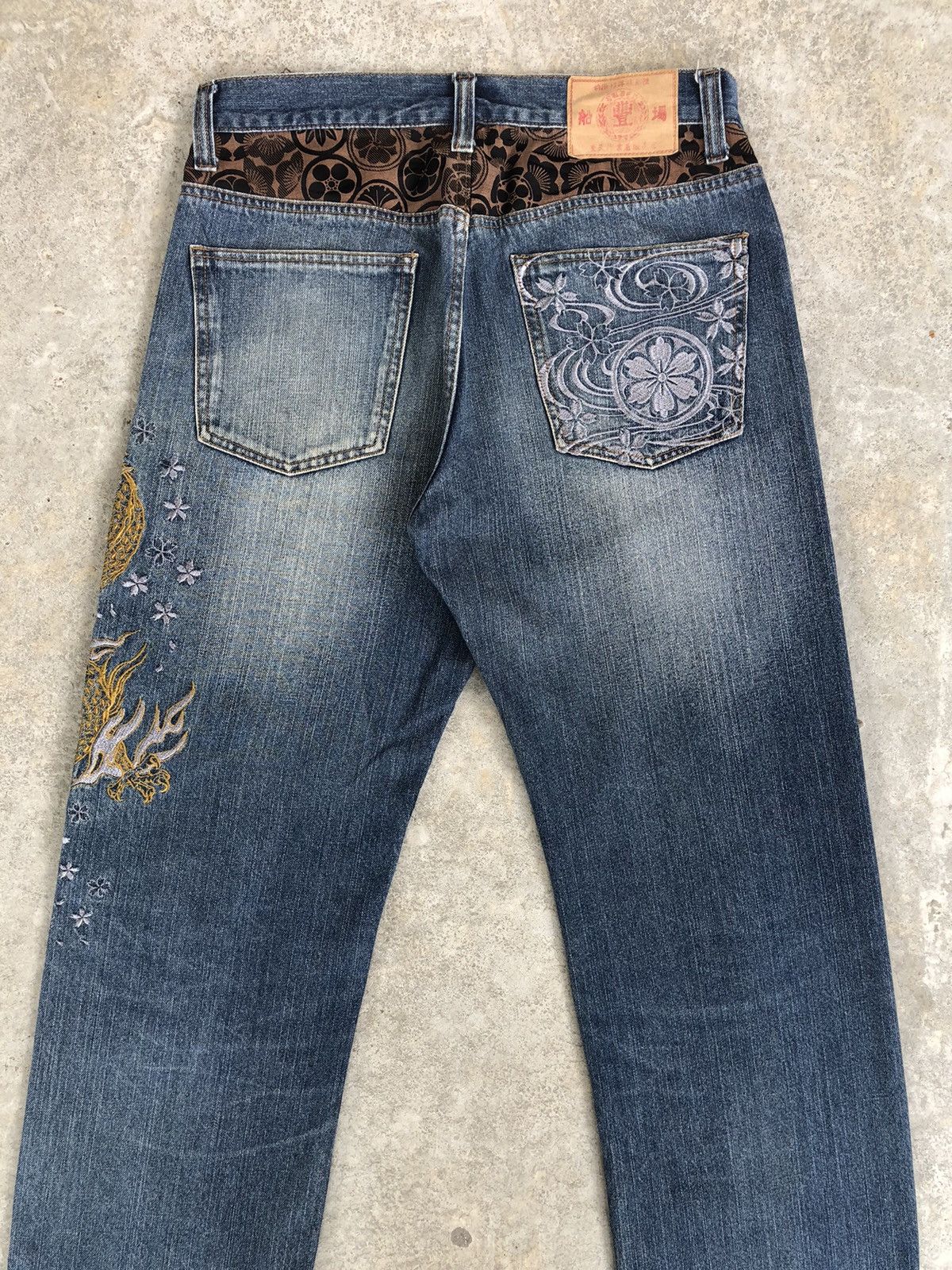 Japanese Brand Japanese Buden Dragon Embroidered Jeans Distressed Size US 32 / EU 48 - 8 Thumbnail